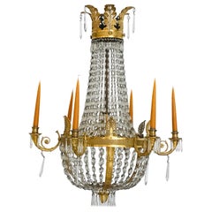 Period Early 19th Century Empire Ormolu Chandelier