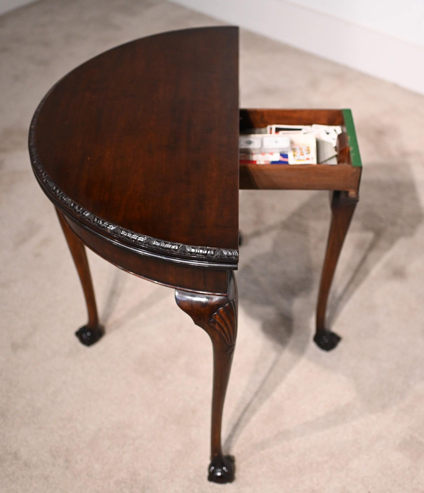 Table à cartes en acajou de l'époque édouardienne Jeux 1900 Bon état - En vente à Potters Bar, GB
