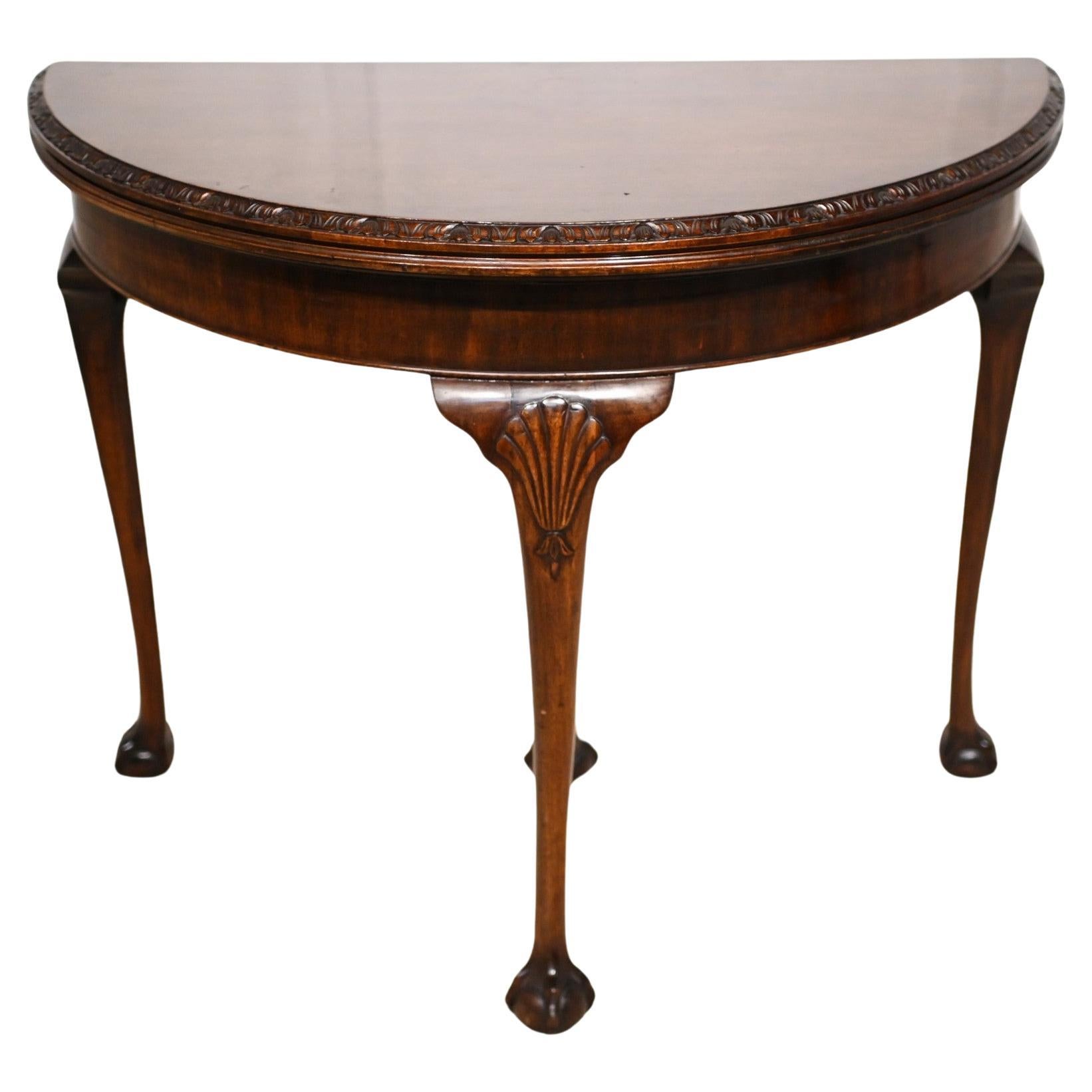 Table à cartes en acajou de l'époque édouardienne Jeux 1900