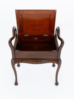Period Edwardian Piano Stool Mahogany Seat 1900