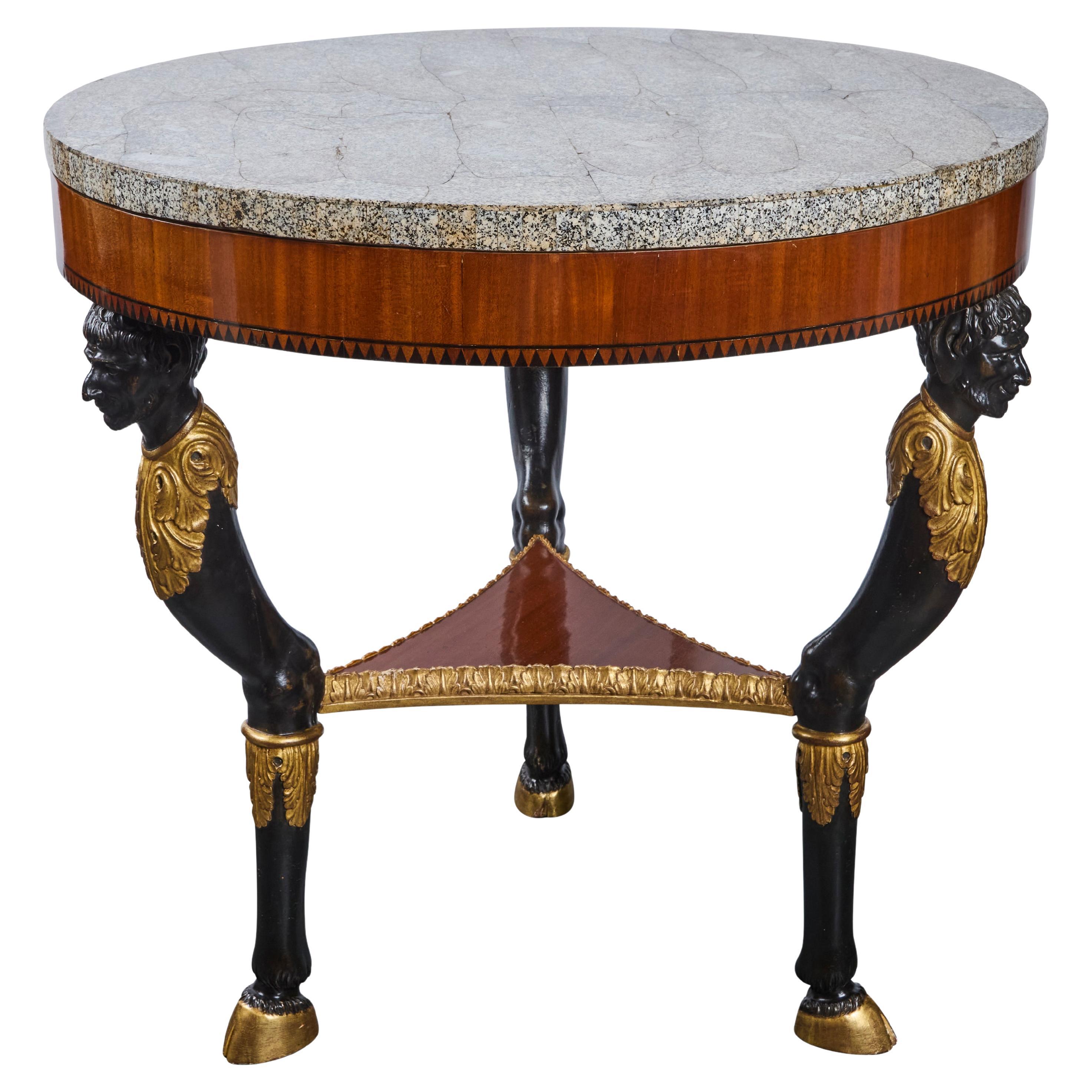 Periode Empire Marmorplatte Gueridon Tisch