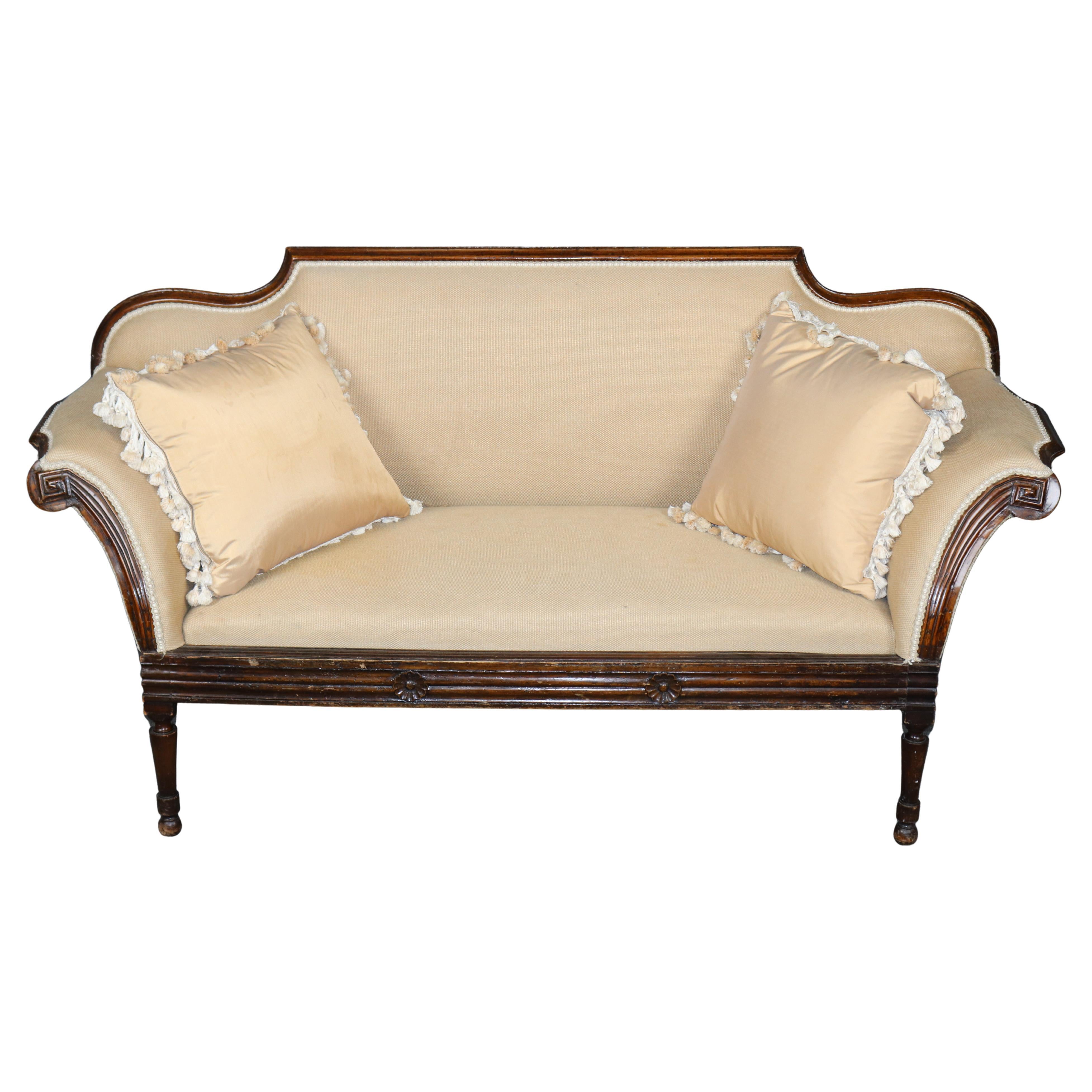 Divano Regency in mogano del periodo inglese 1790-1820 in vendita