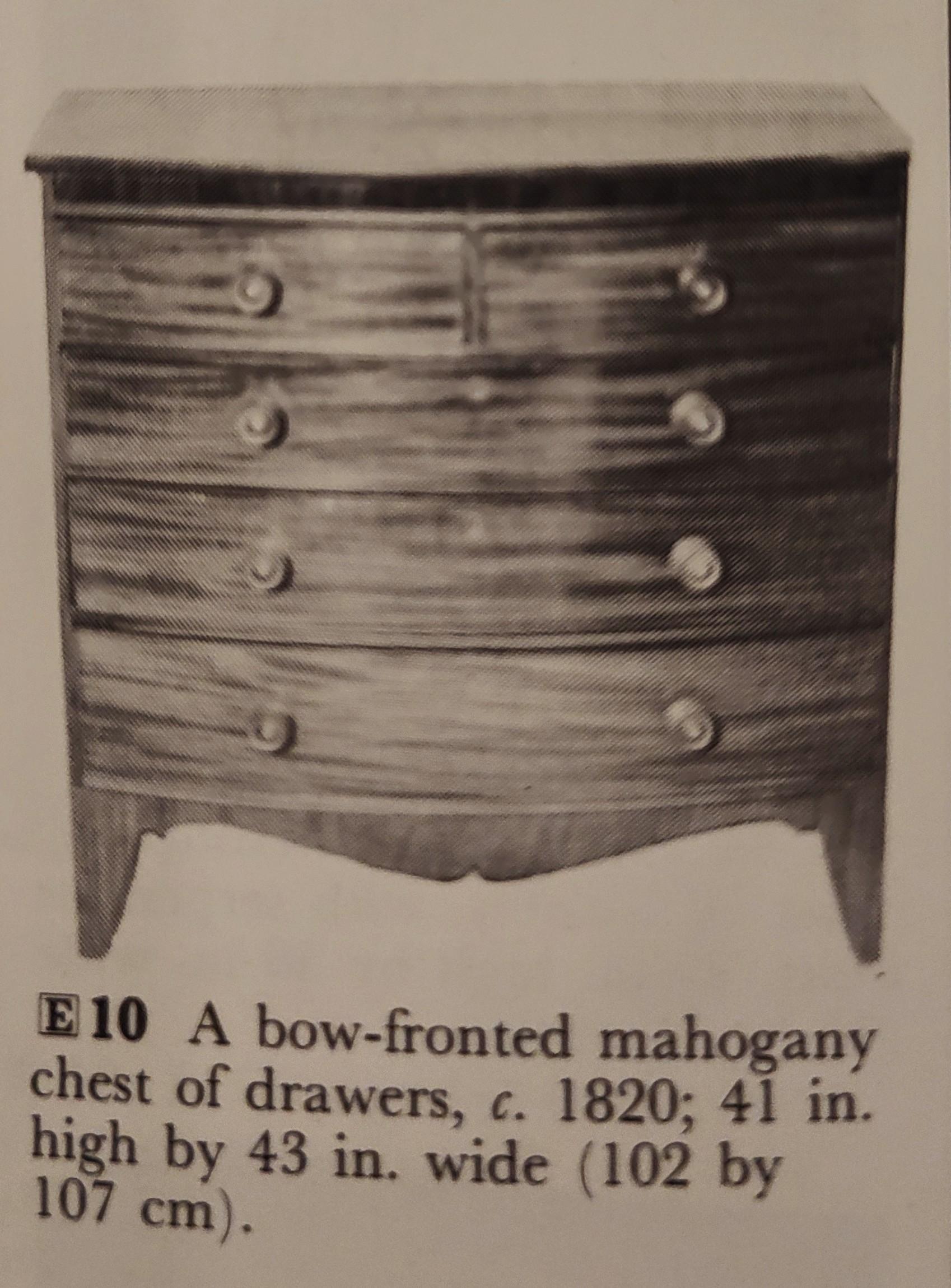 Early 19th Century Period English Bowfront Chest For Sale