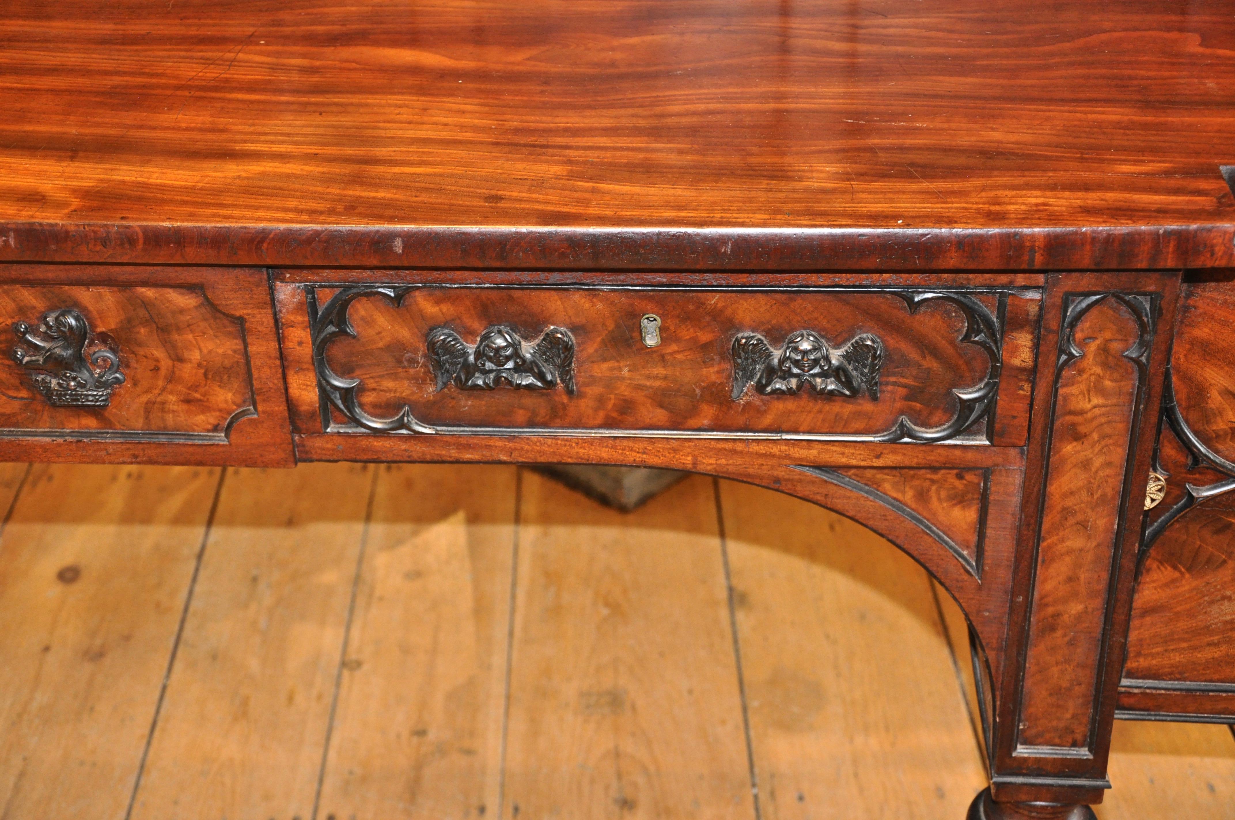 19th Century Period English George III Sideboard in Gothic Taste Gillows of London Attributed