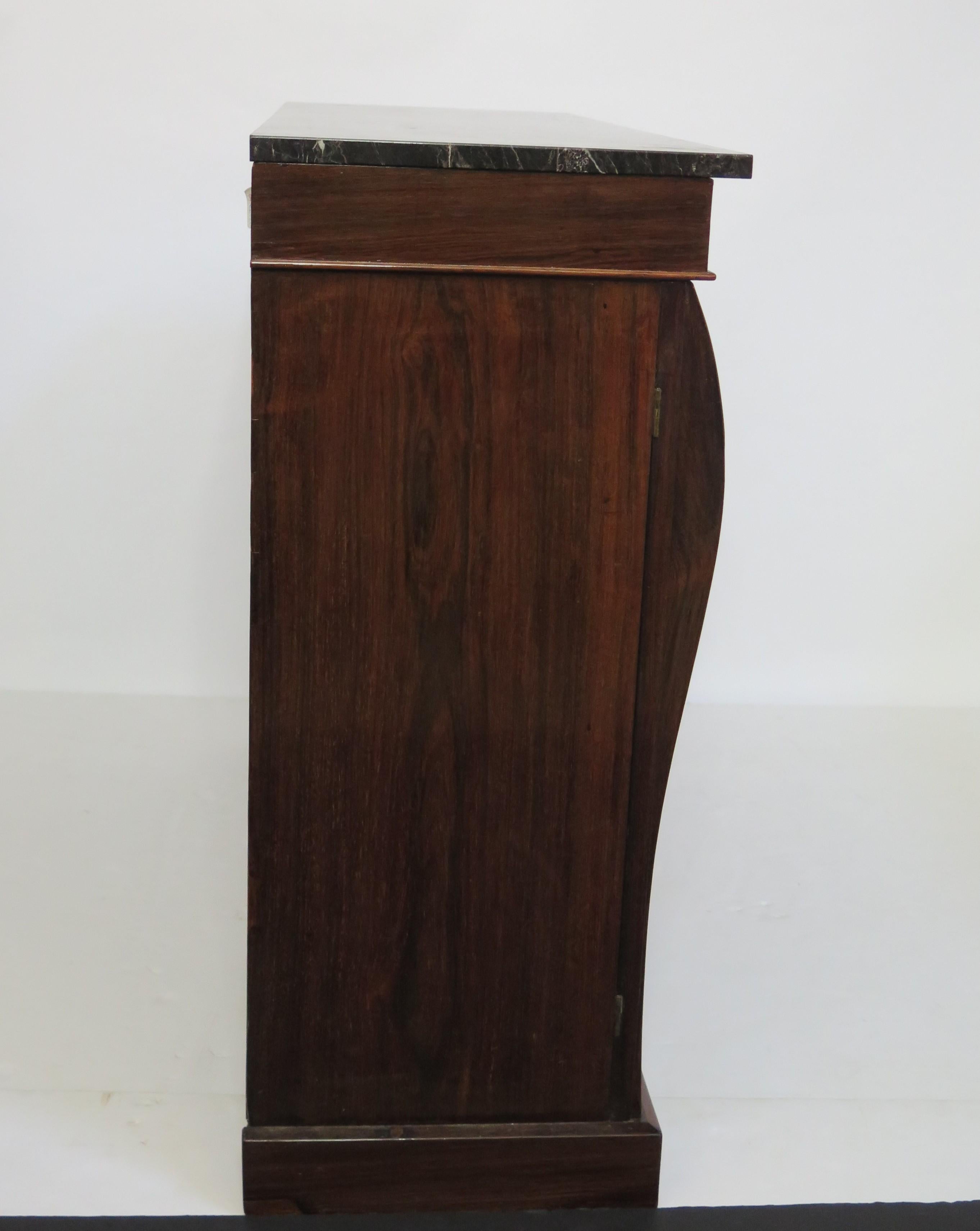 Period English Regency Brass Inlaid Cabinet Chiffonier of Rosewood 2