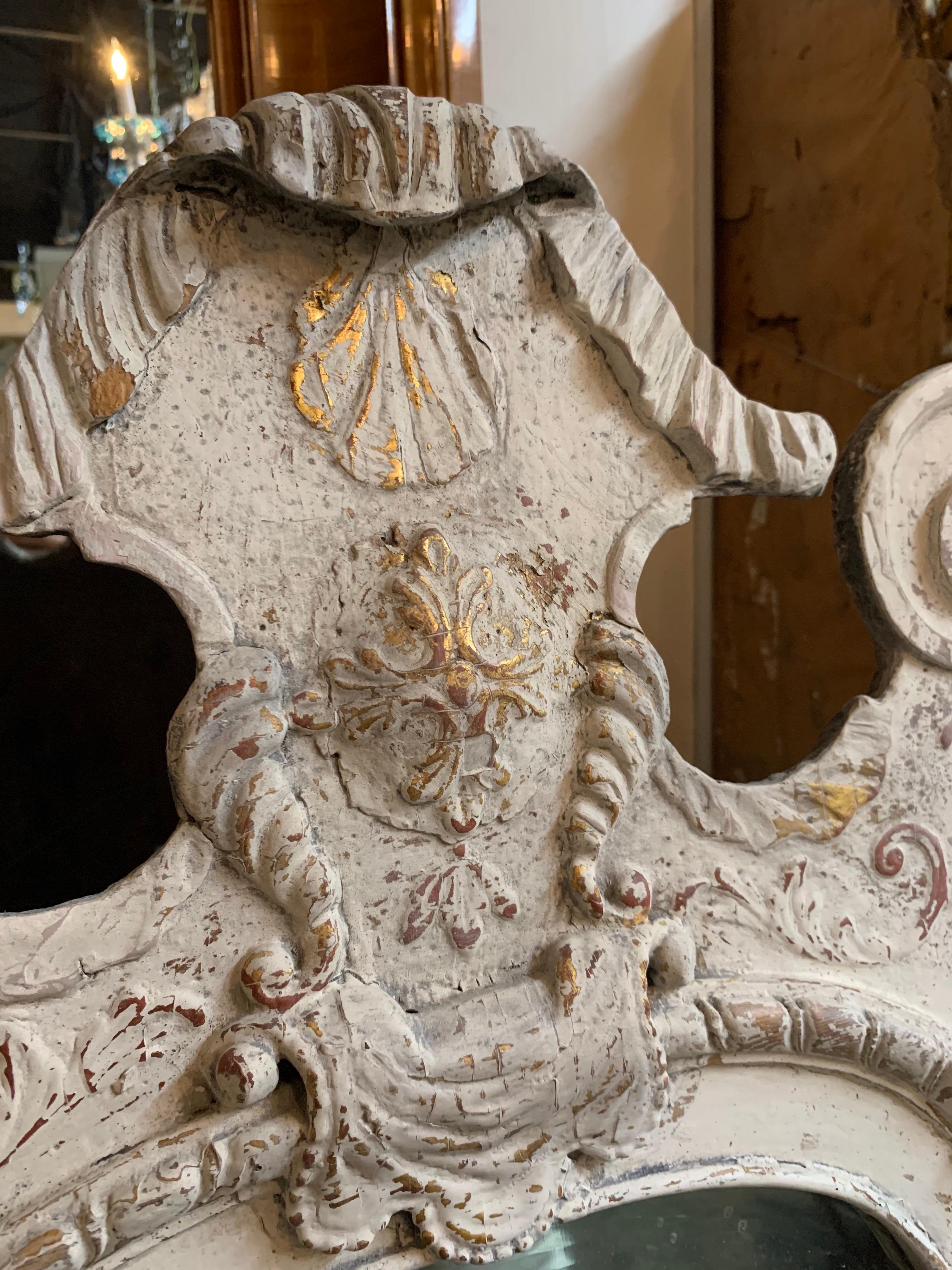 Sculpté Miroirs d'époque Régence anglaise sculptés et peints avec verre divisé en vente