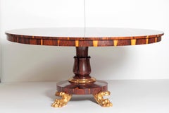 Period English Regency Centre Table of Exotic Calamander