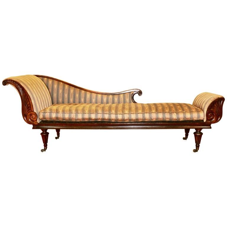 Englische Regency-Hartholz-Rekamiere in der Art von Marsh and Tatham im Angebot 1