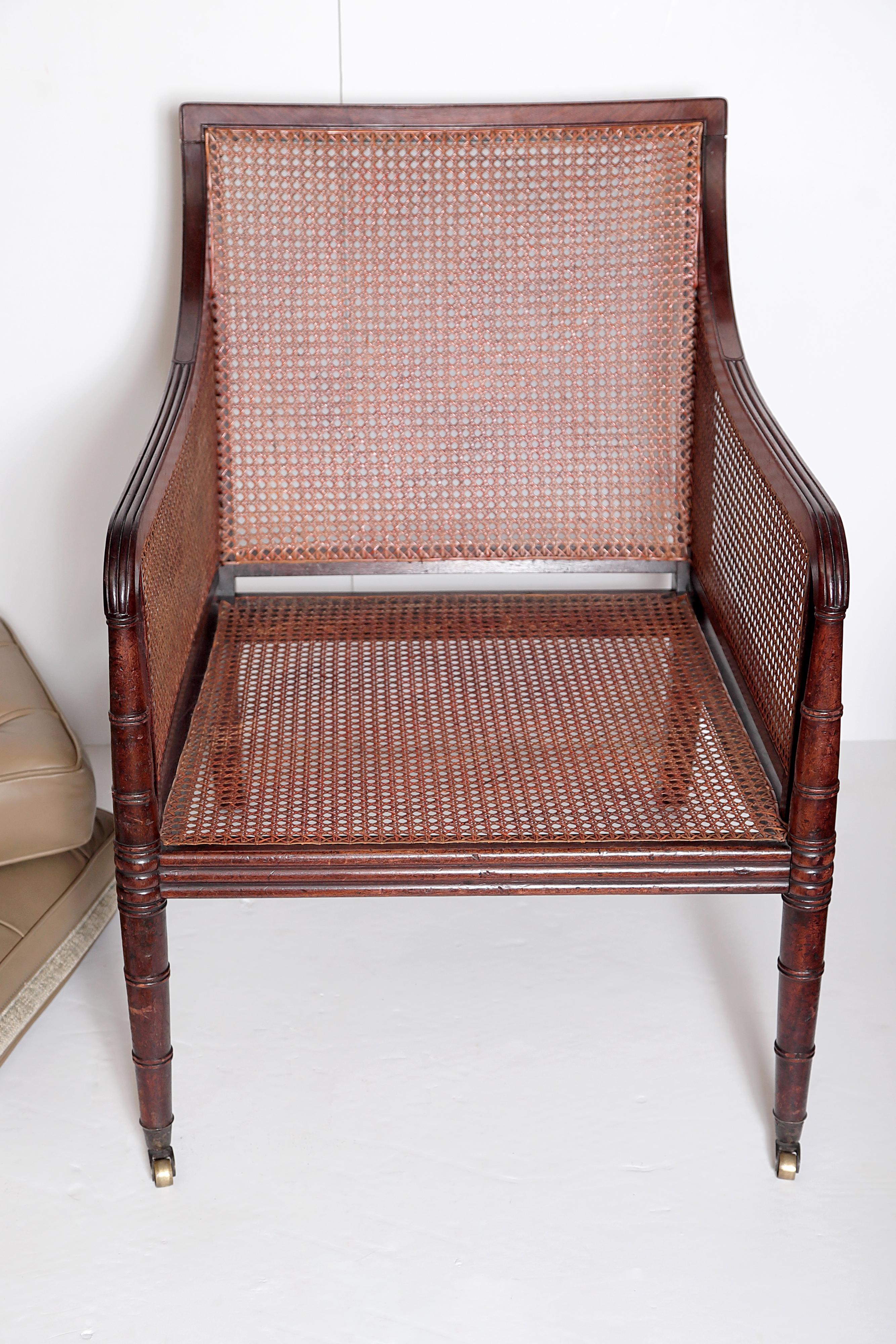 Period English Regency Library Chair 7