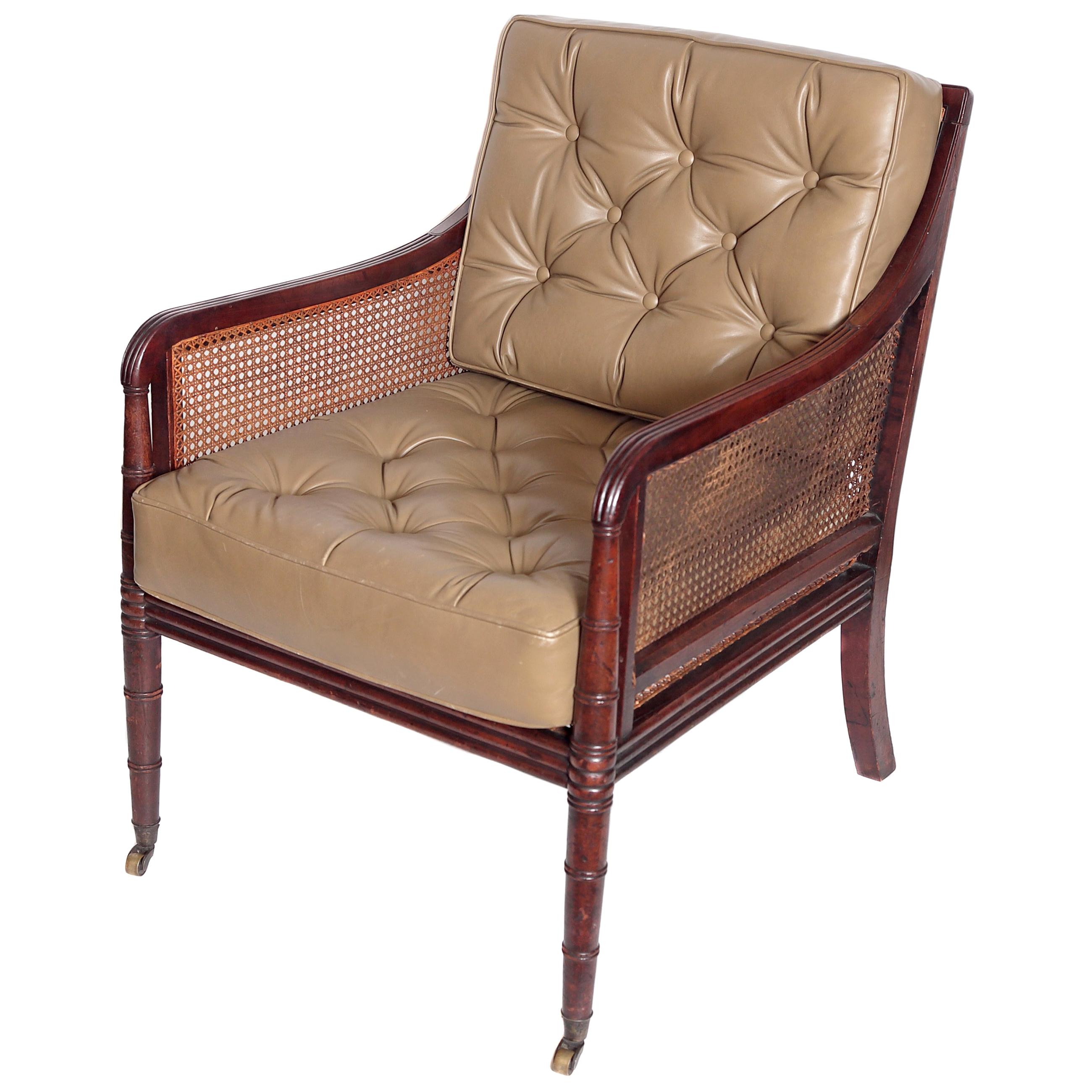 Period English Regency Library Chair