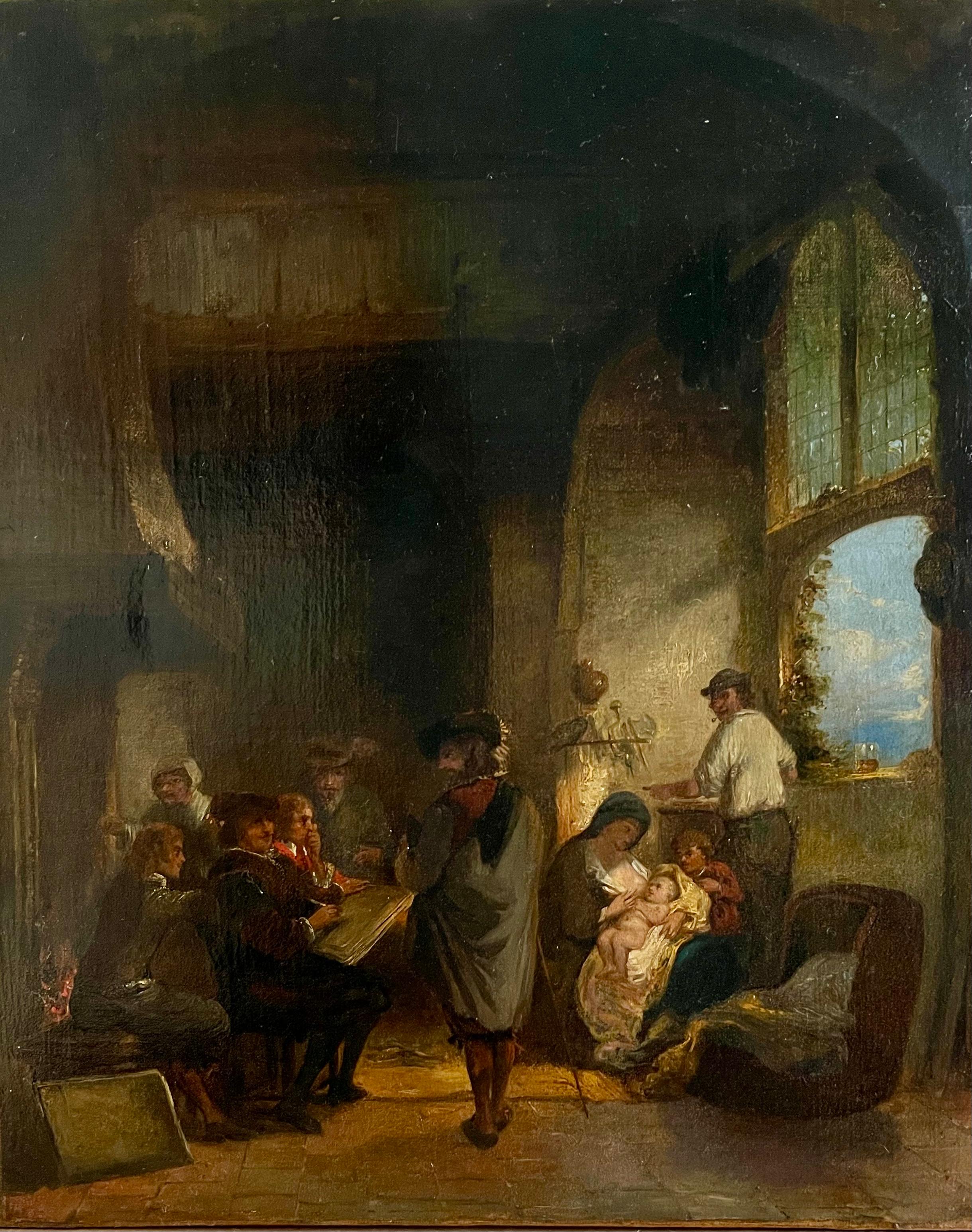 Belgian Period Flemish Picture Adriaen Brouwer Follower