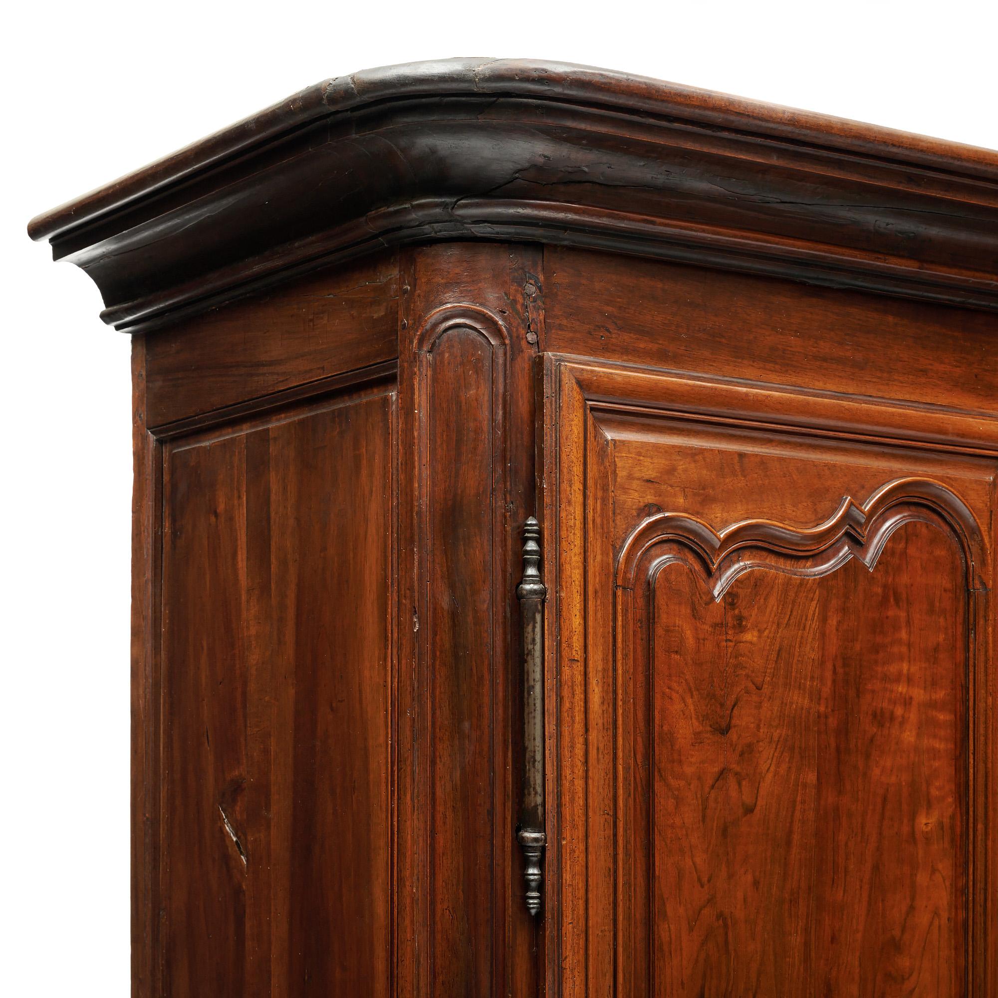 Wood Period French Antique Louis XV Armoire For Sale