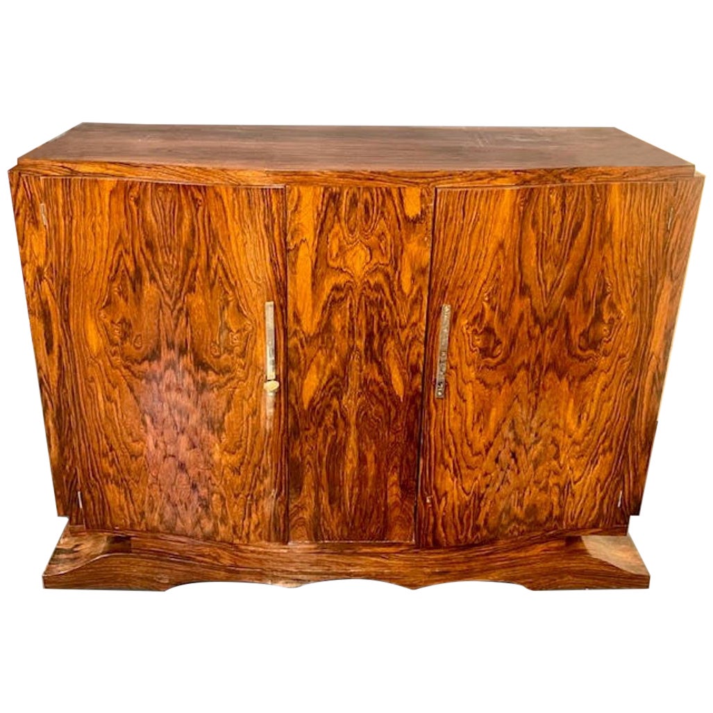 Period French Art Deco Rosewood Bar Cabinet