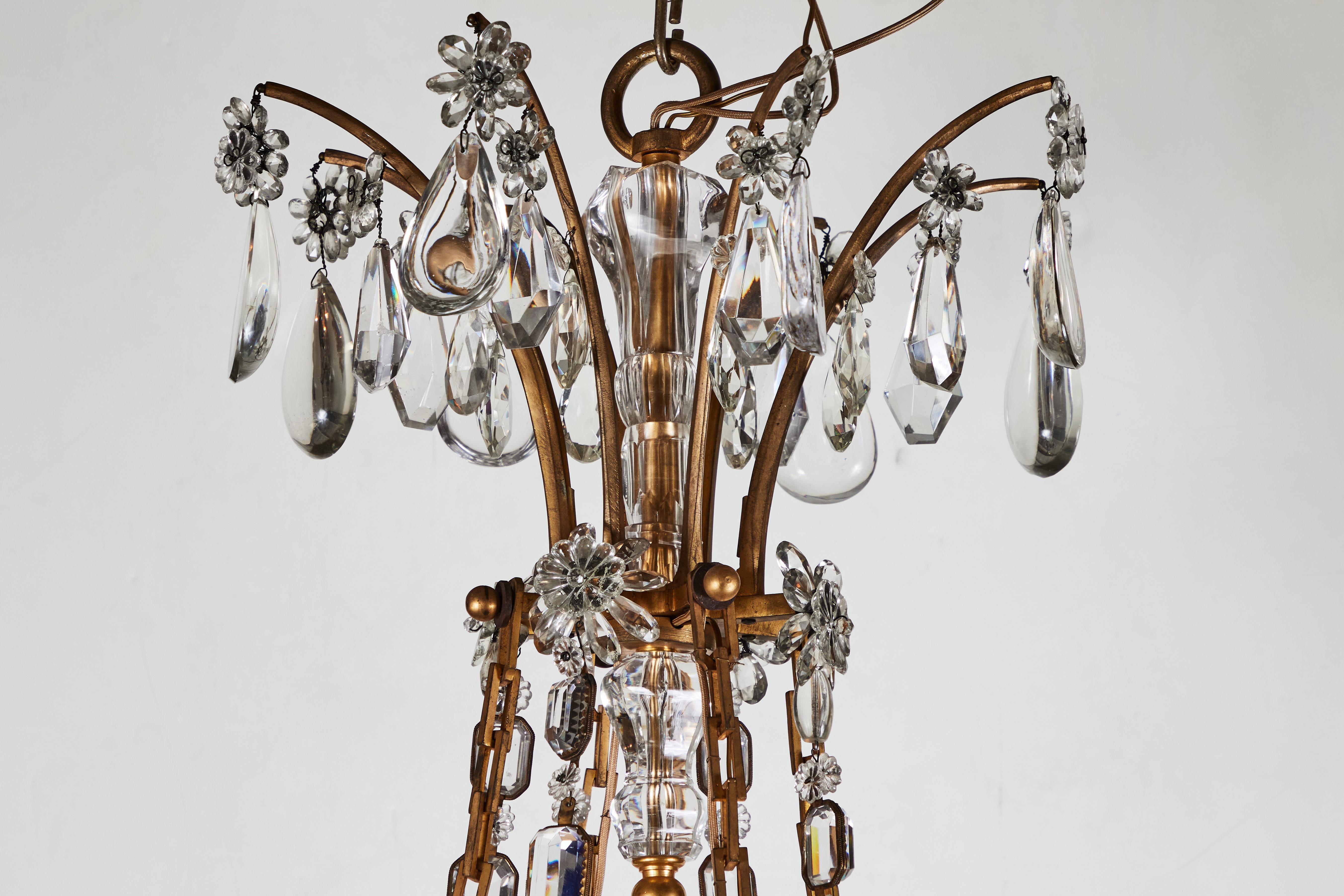 Period, French Chandelier with Exquisite Chain For Sale 4