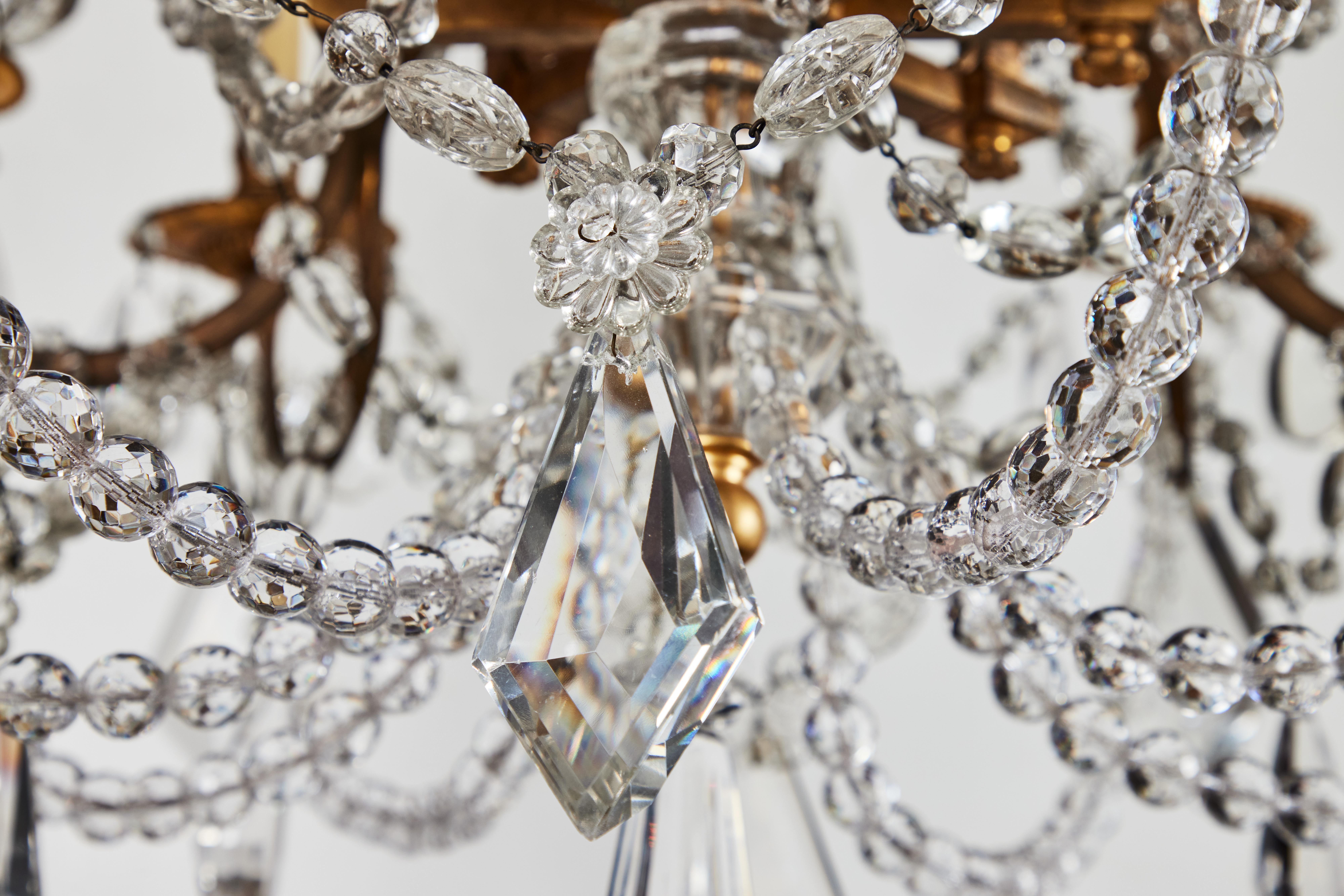 Period, French Chandelier with Exquisite Chain For Sale 2