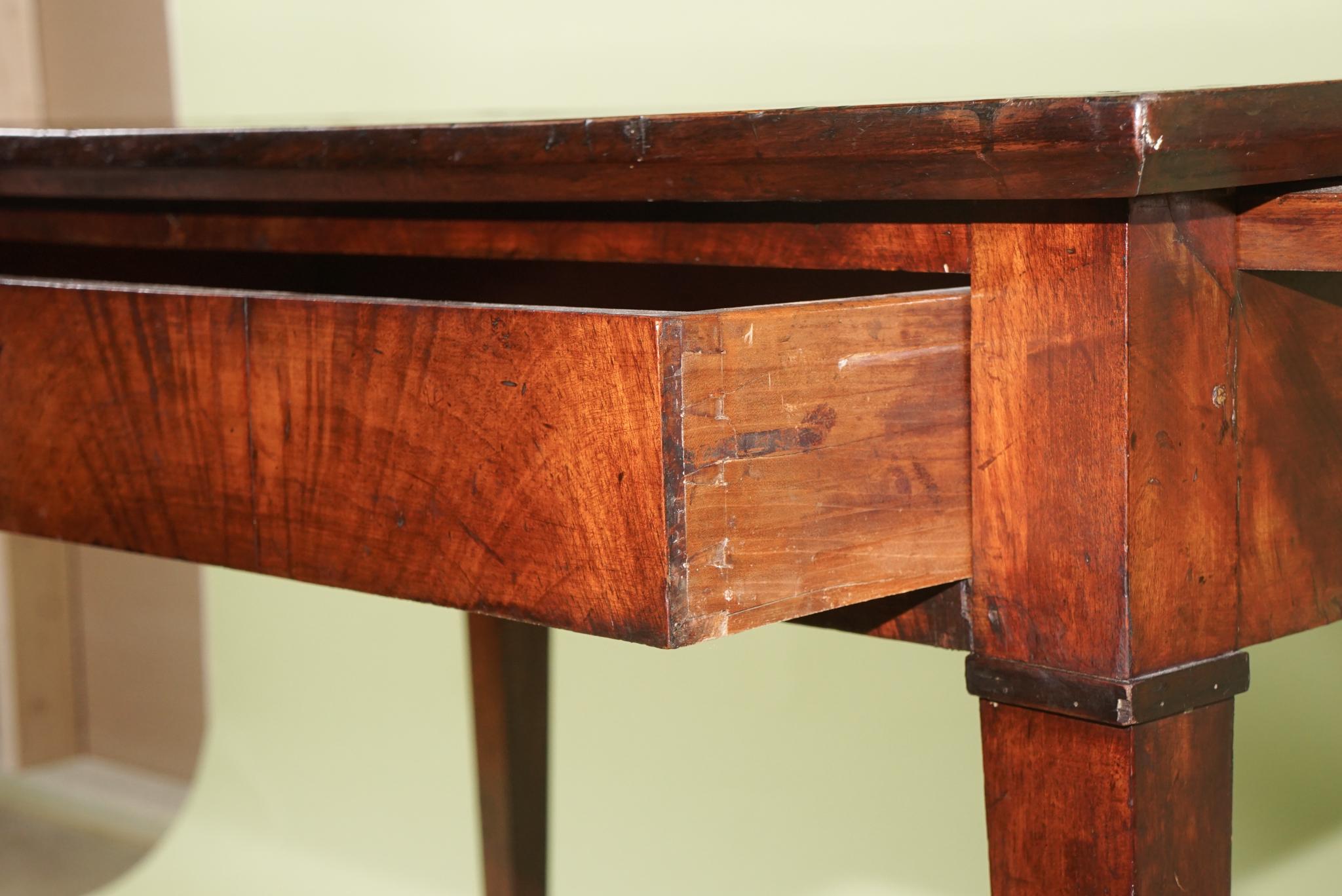 18th Century Period French Directior Leather Topped Writing Table. For Sale