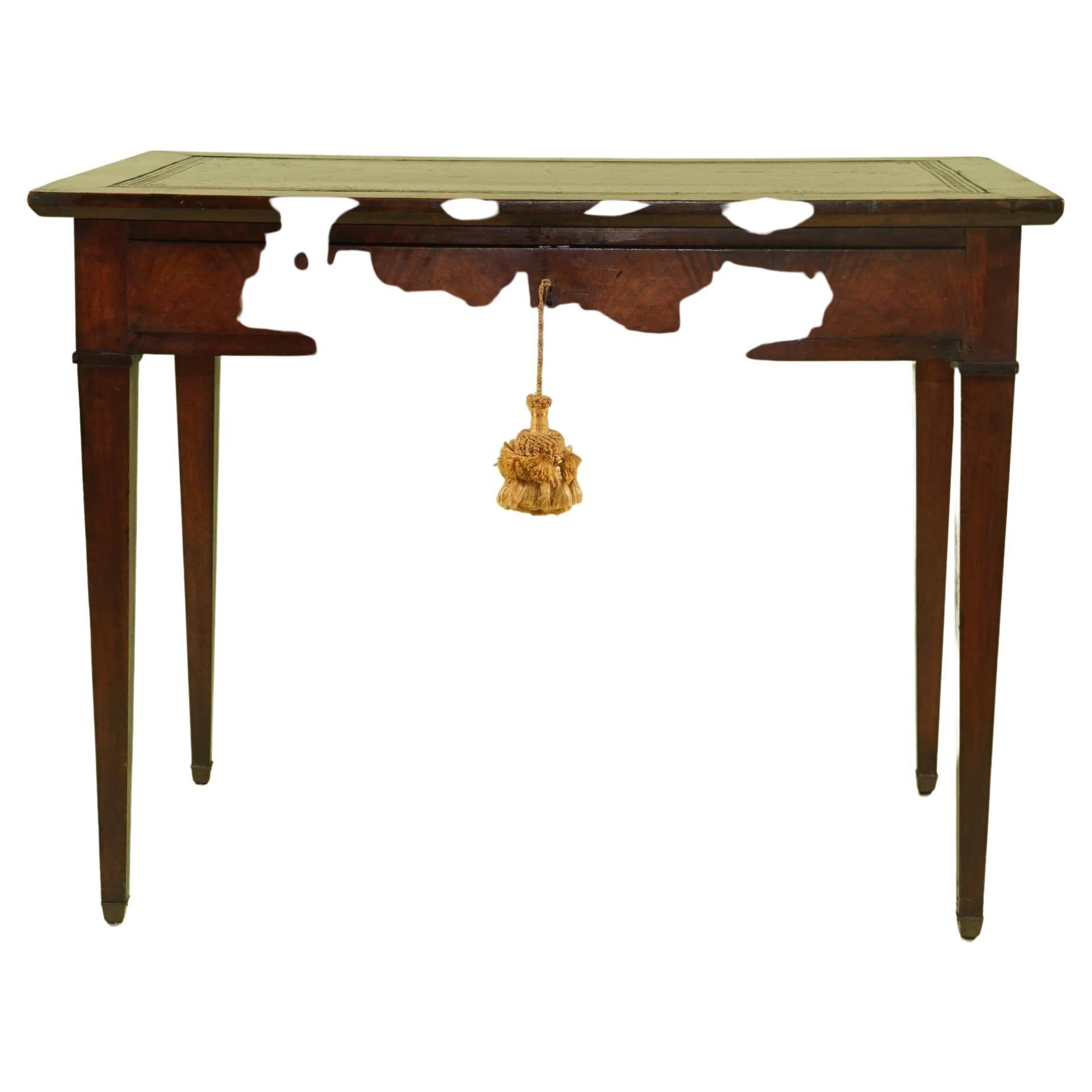 Period French Directior Leather Topped Writing Table. For Sale