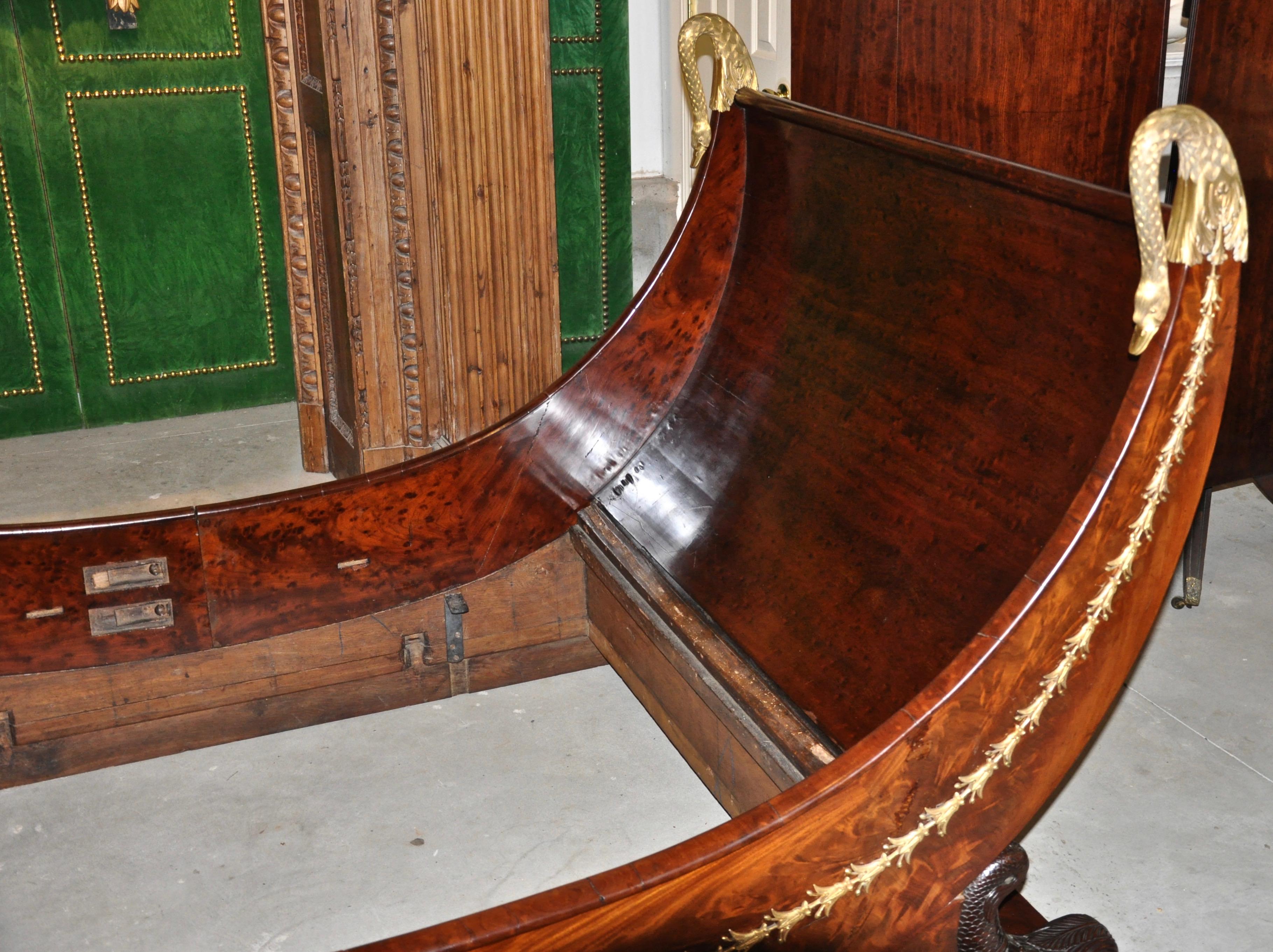 Mahogany Period French Empire Bed or 
