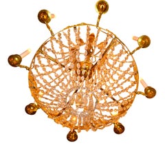 Period French Empire Crystal and Gilt Bronze Chandelier