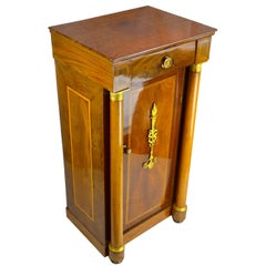 Period French Empire Mahogany Bedside Table