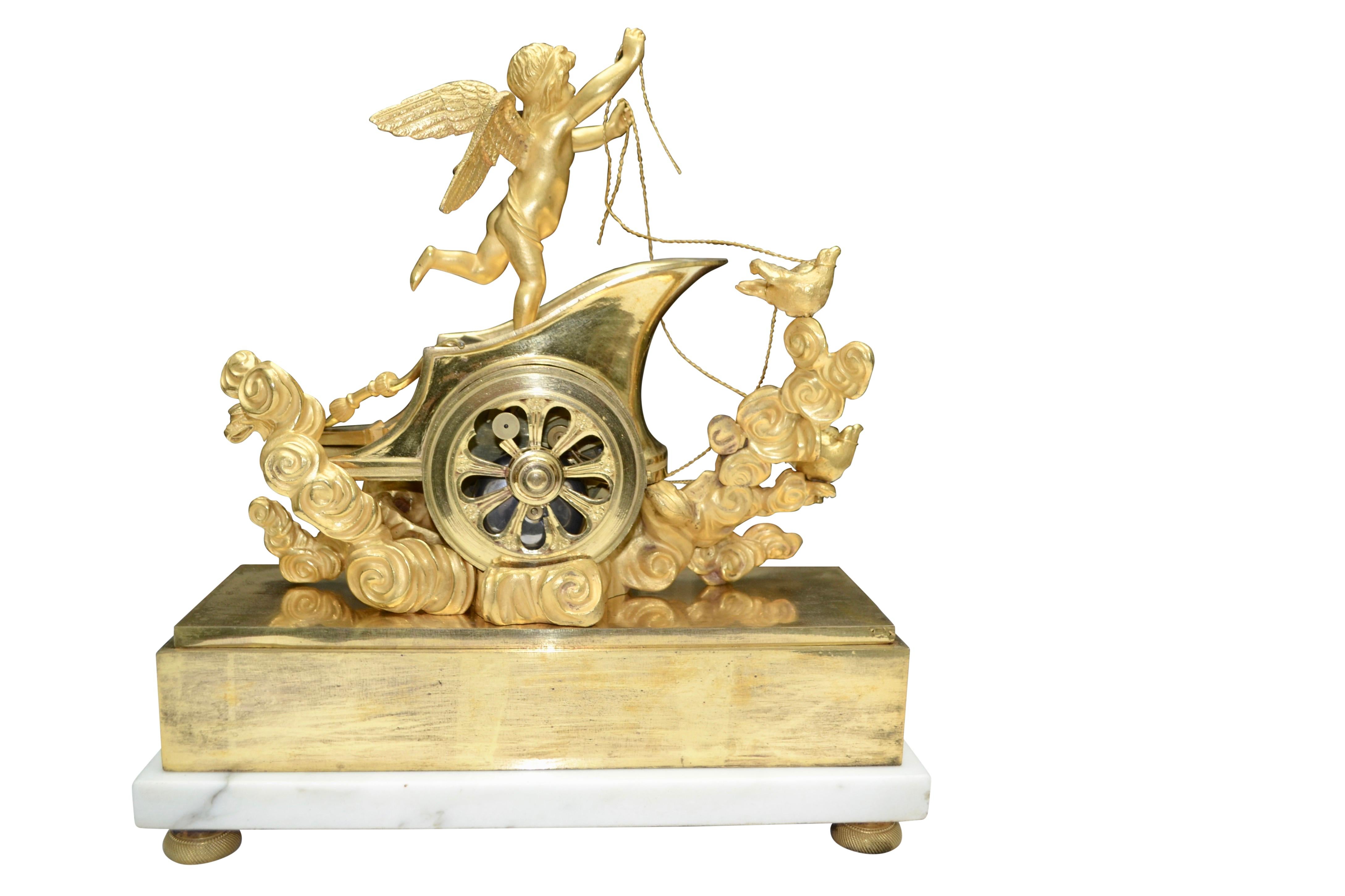 Period French Empire Mantle Clock For Sale 1