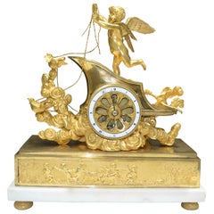 Antique Period French Empire Mantle Clock