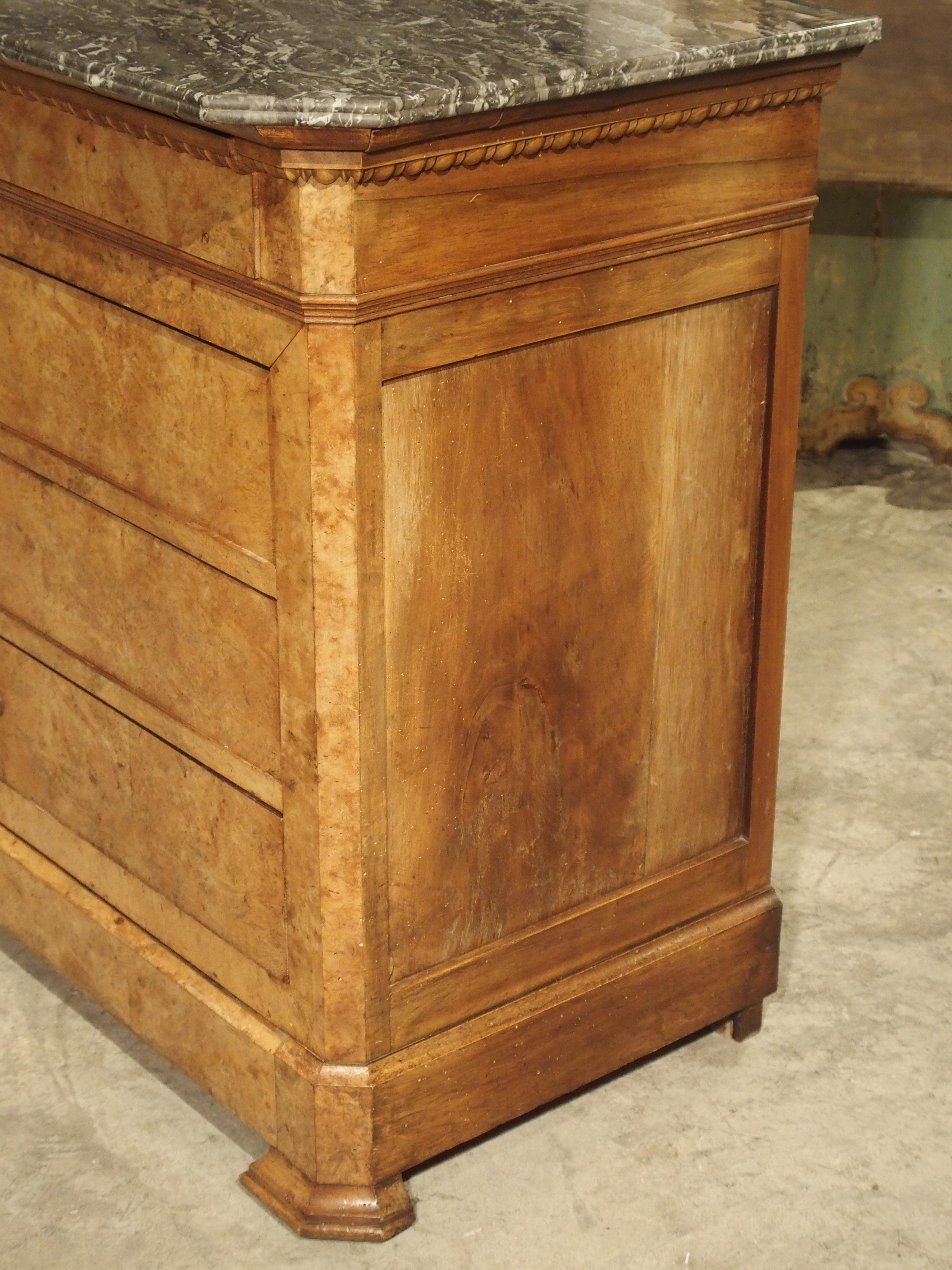 Period French Louis Philippe Commode in Burled Blonde Walnut, circa 1840 5