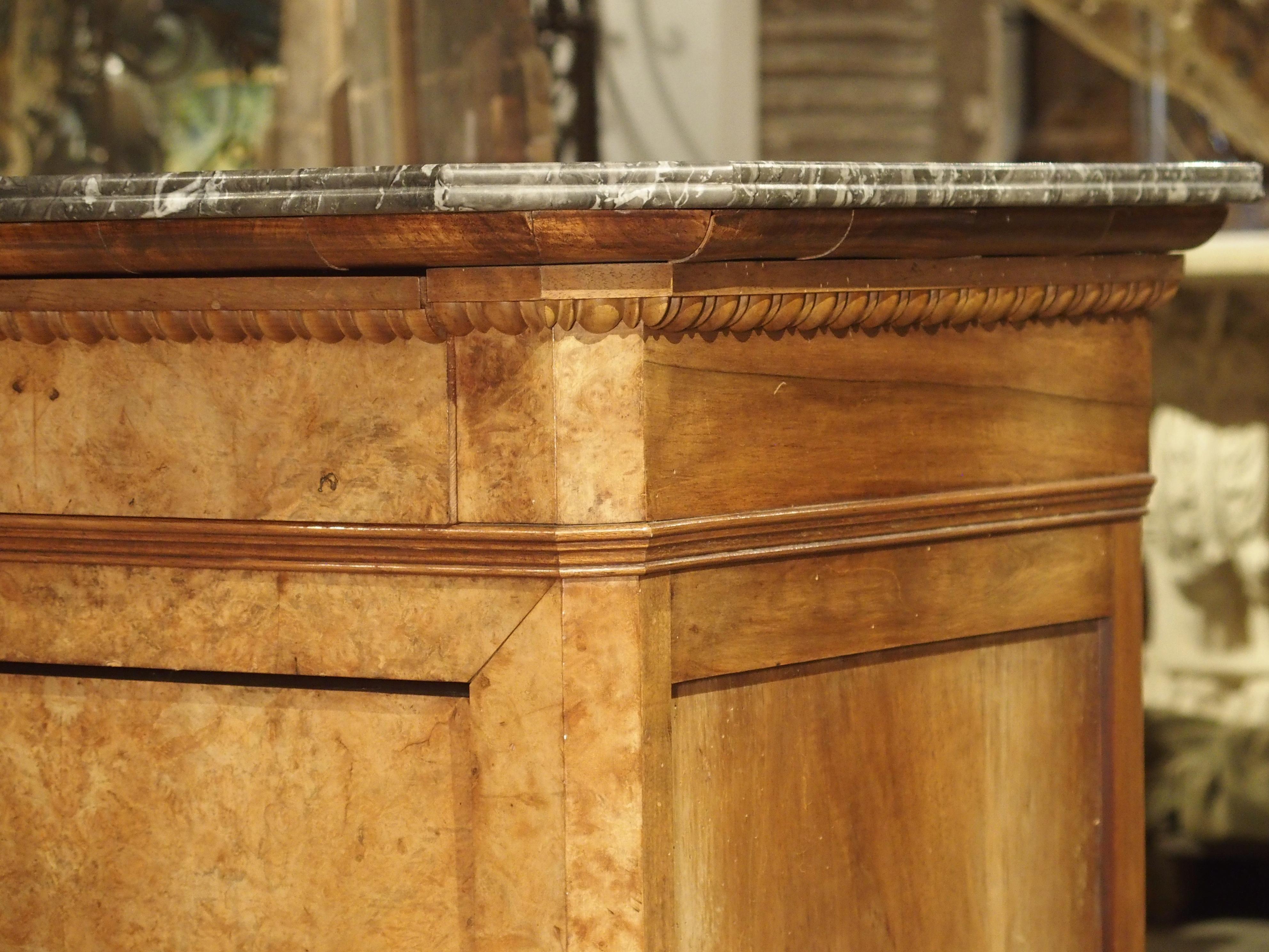 Period French Louis Philippe Commode in Burled Blonde Walnut, circa 1840 9