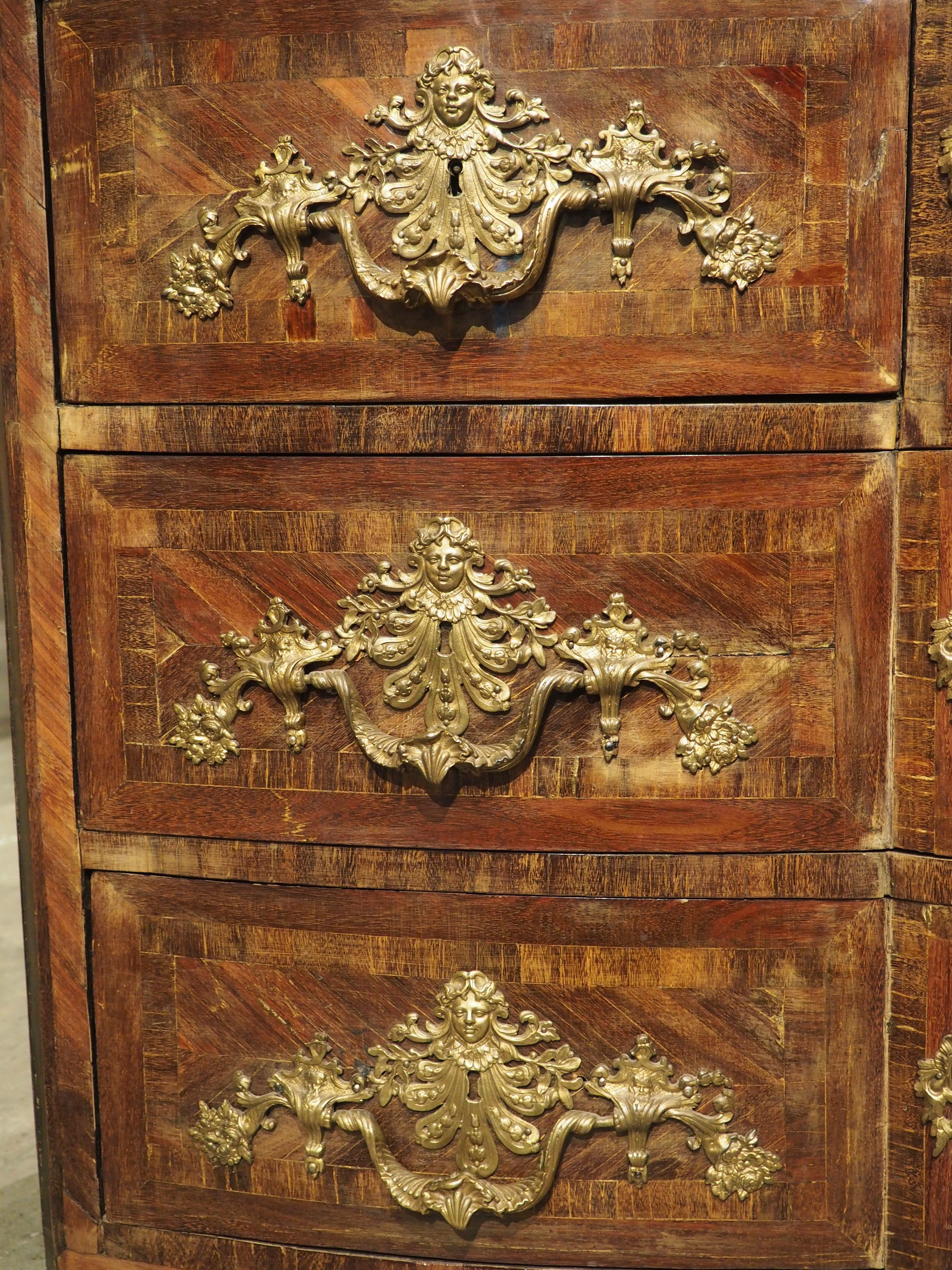 Brass Period French Louis XIV Commode with Rich Bronze Ornamentation, circa 1705