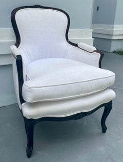 Cabriolet francese d'epoca Luigi XV intagliato a bergere, Parigi, 1760 circa