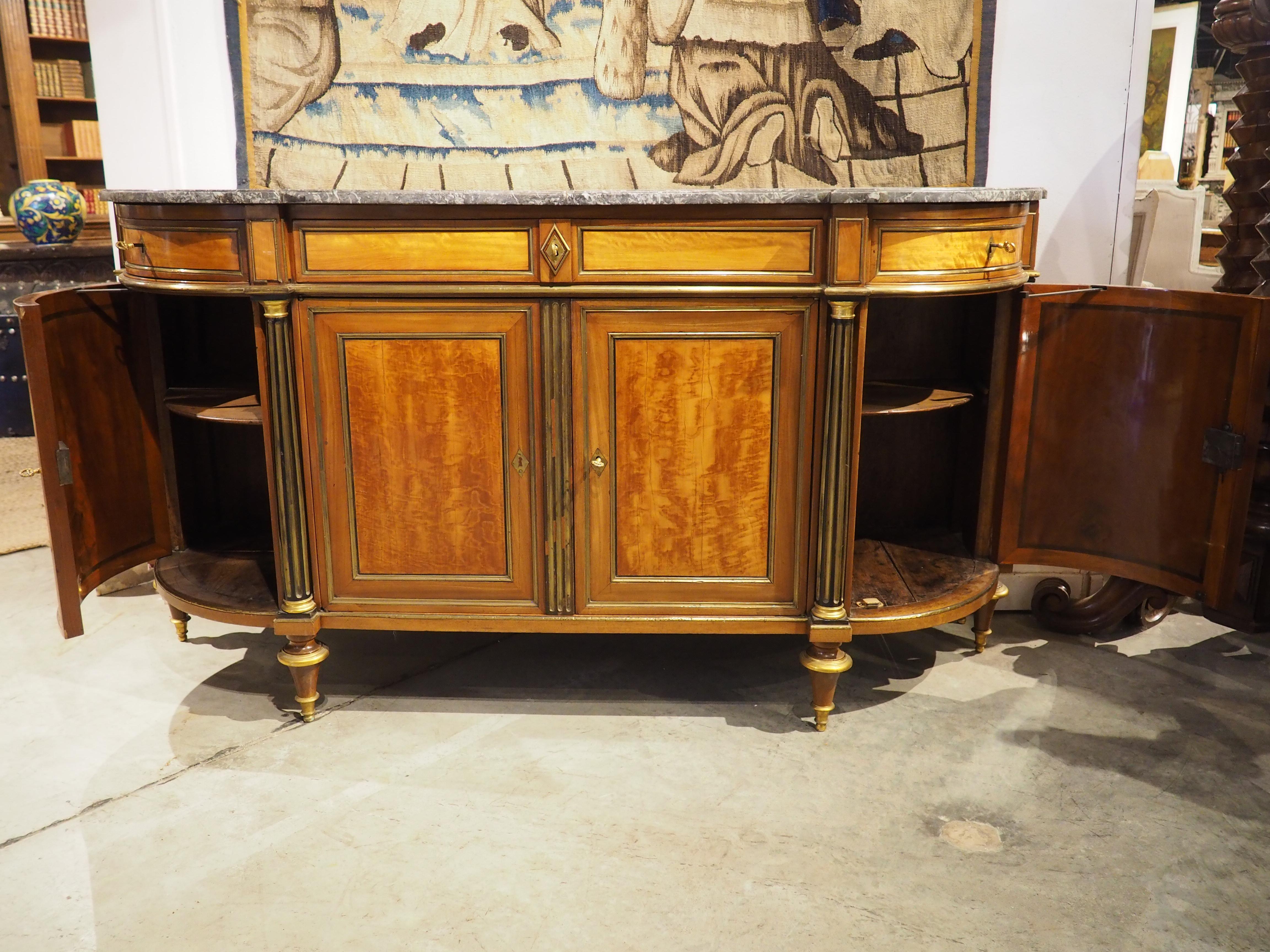 Period French Louis XVI Demi-Lune Buffet, Circa 1780 7