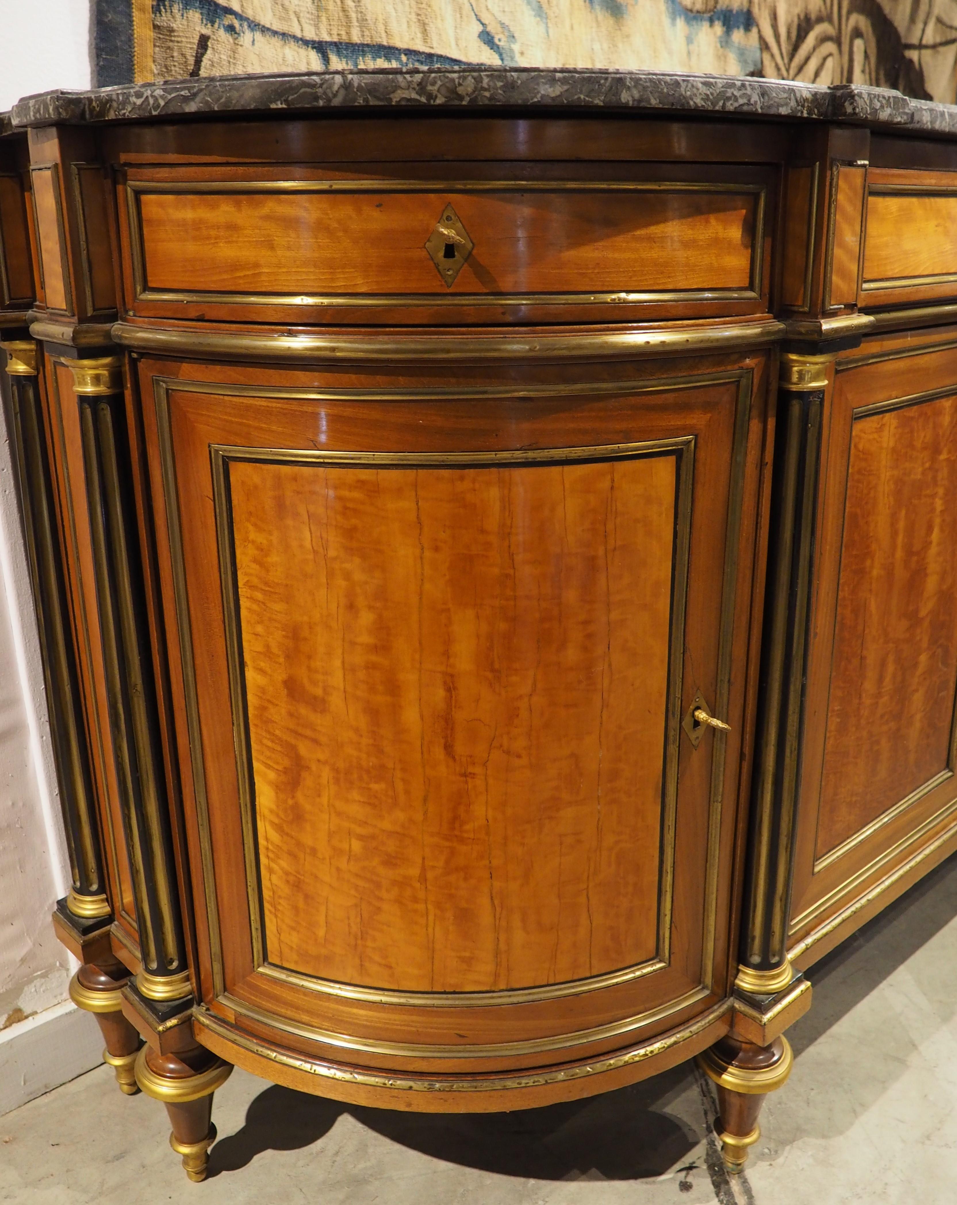 Period French Louis XVI Demi-Lune Buffet, Circa 1780 13