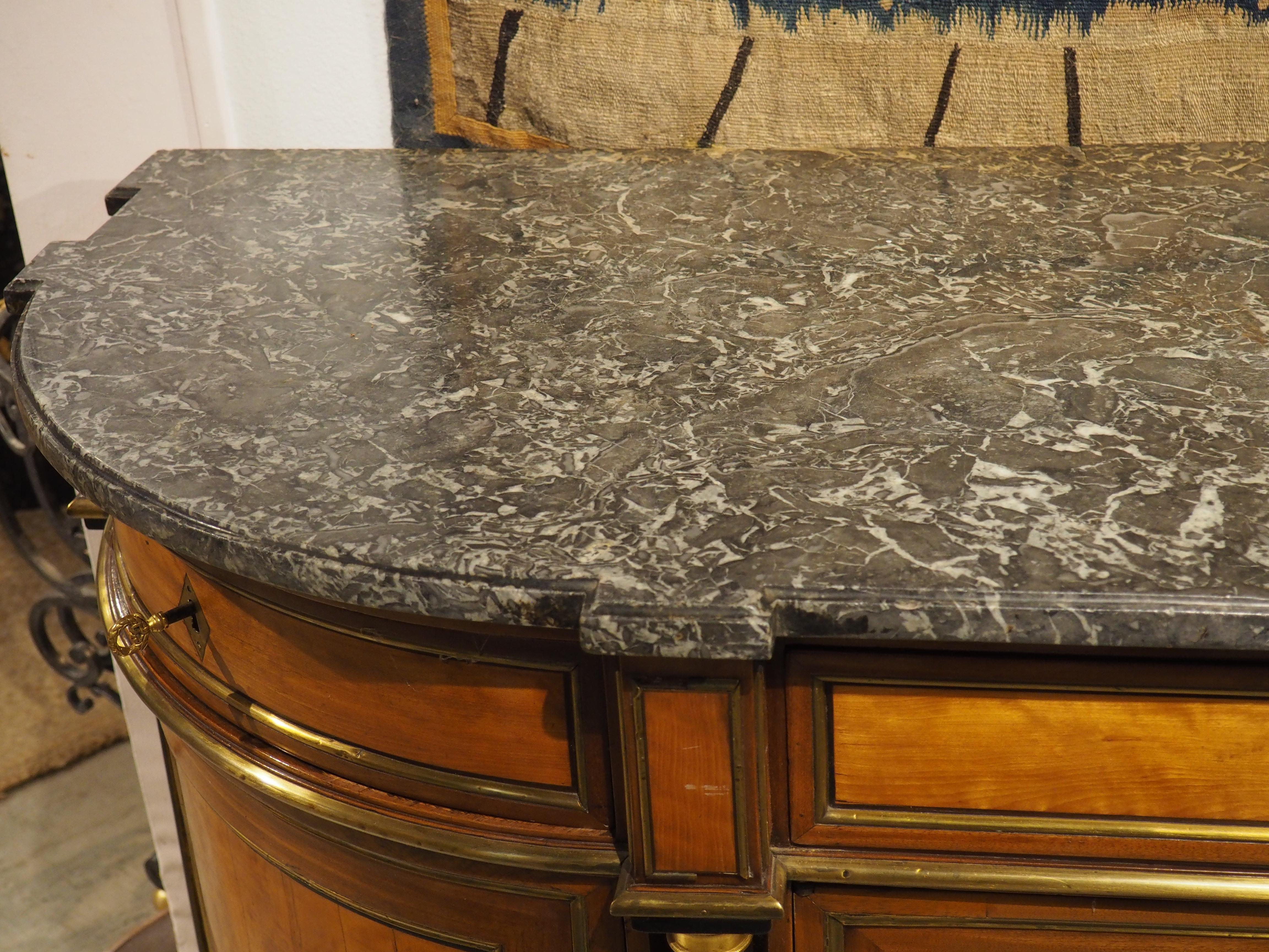 Period French Louis XVI Demi-Lune Buffet, Circa 1780 In Good Condition In Dallas, TX