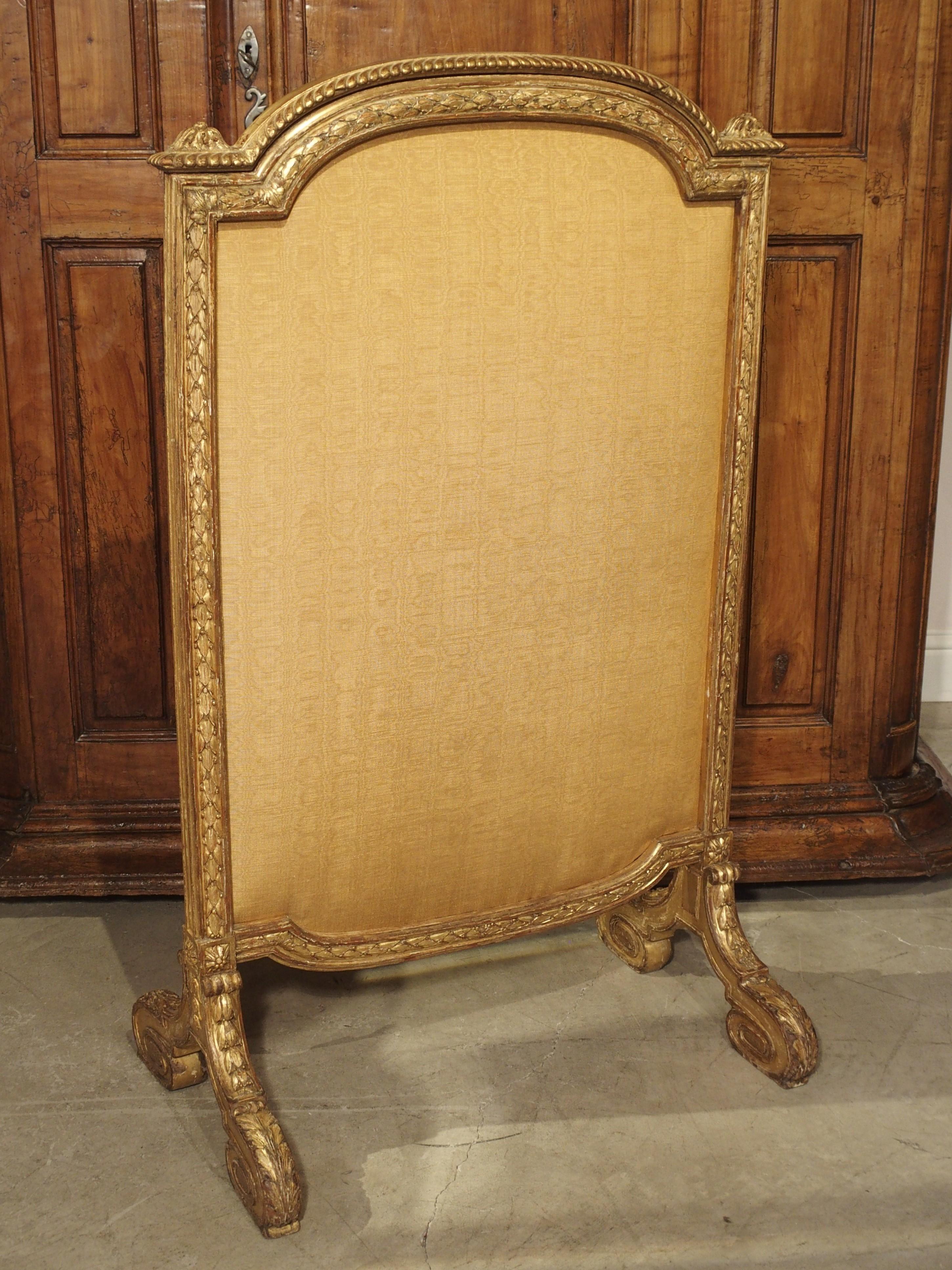 Period French Louis XVI Giltwood Firescreen, circa 1780 For Sale 8