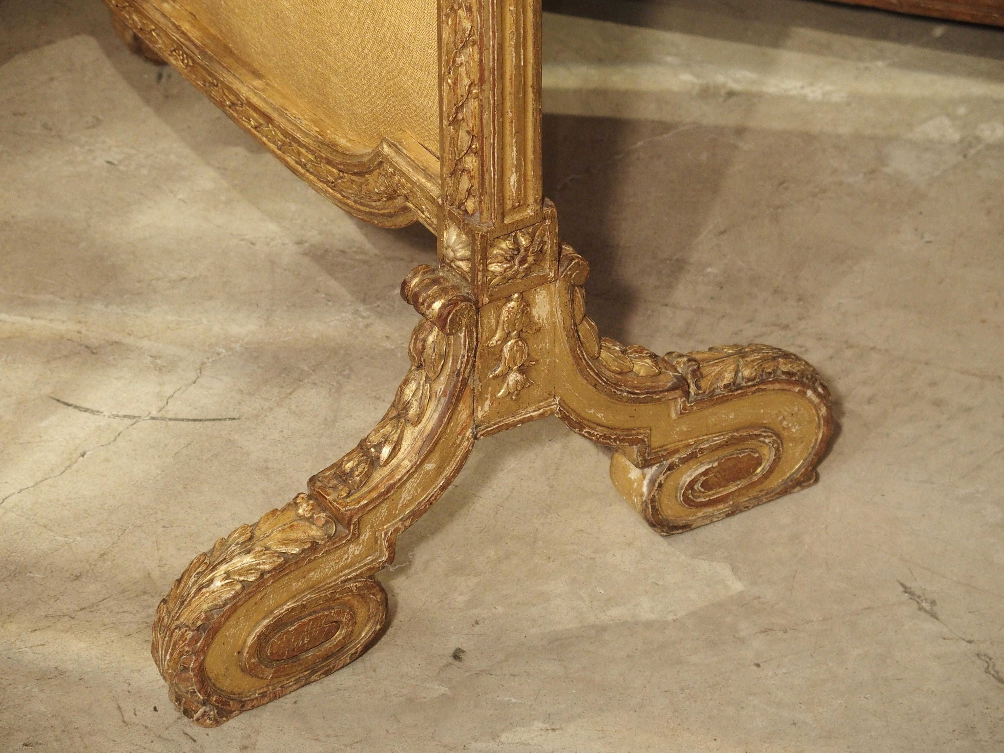 Pare-feux français d'époque Louis XVI en bois doré:: vers 1780 en vente 12