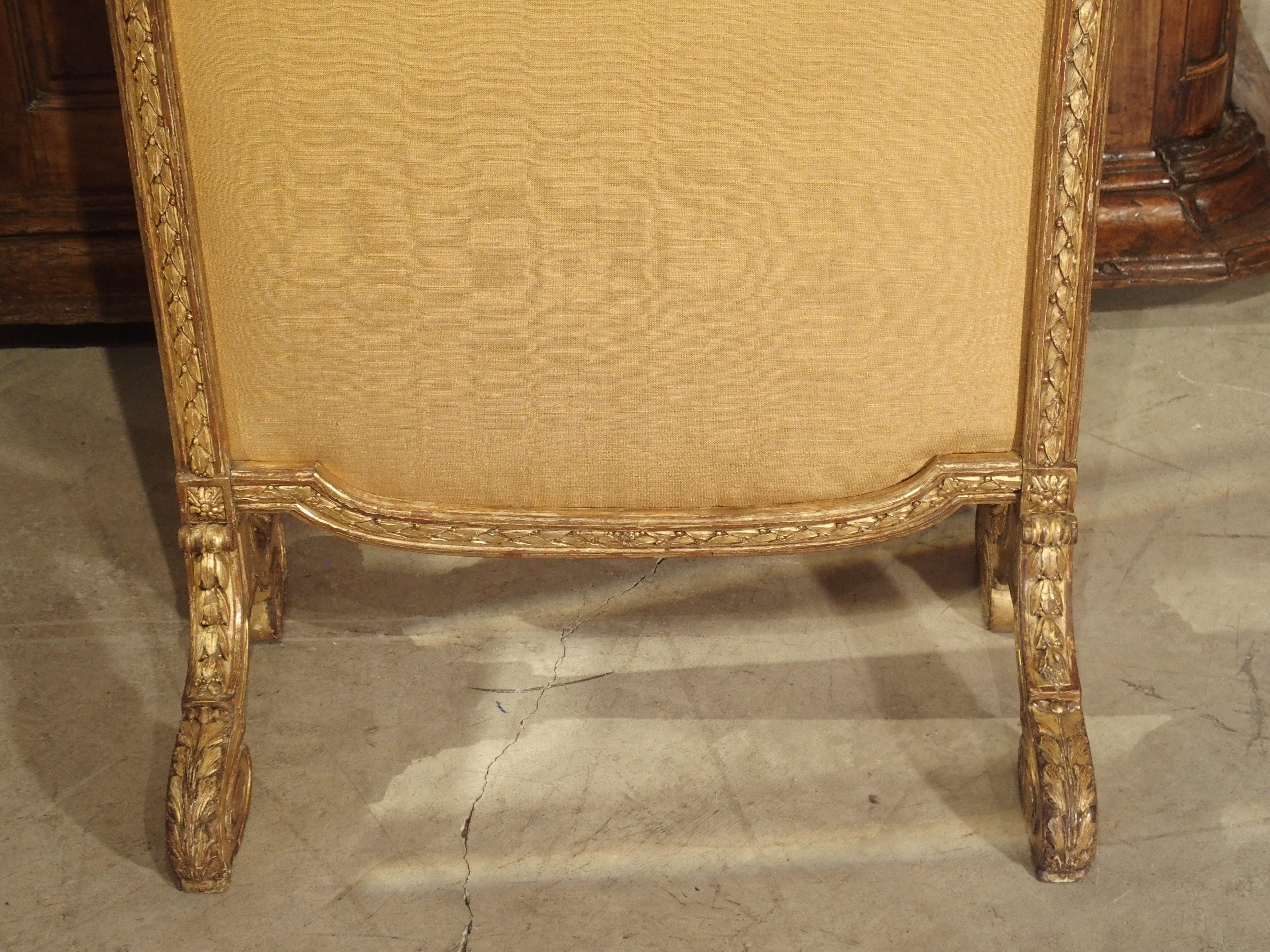 Period French Louis XVI Giltwood Firescreen, circa 1780 For Sale 1