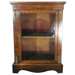 Period French Marquetry Bookcase or Display Cabinet with Gold Detail