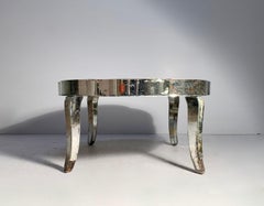 Period French Serge Roche Style Italian Deco Mirrored Coffee Table