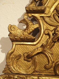 Französischer Regence-Spiegel aus vergoldetem Holz aus der Zeit um 1720