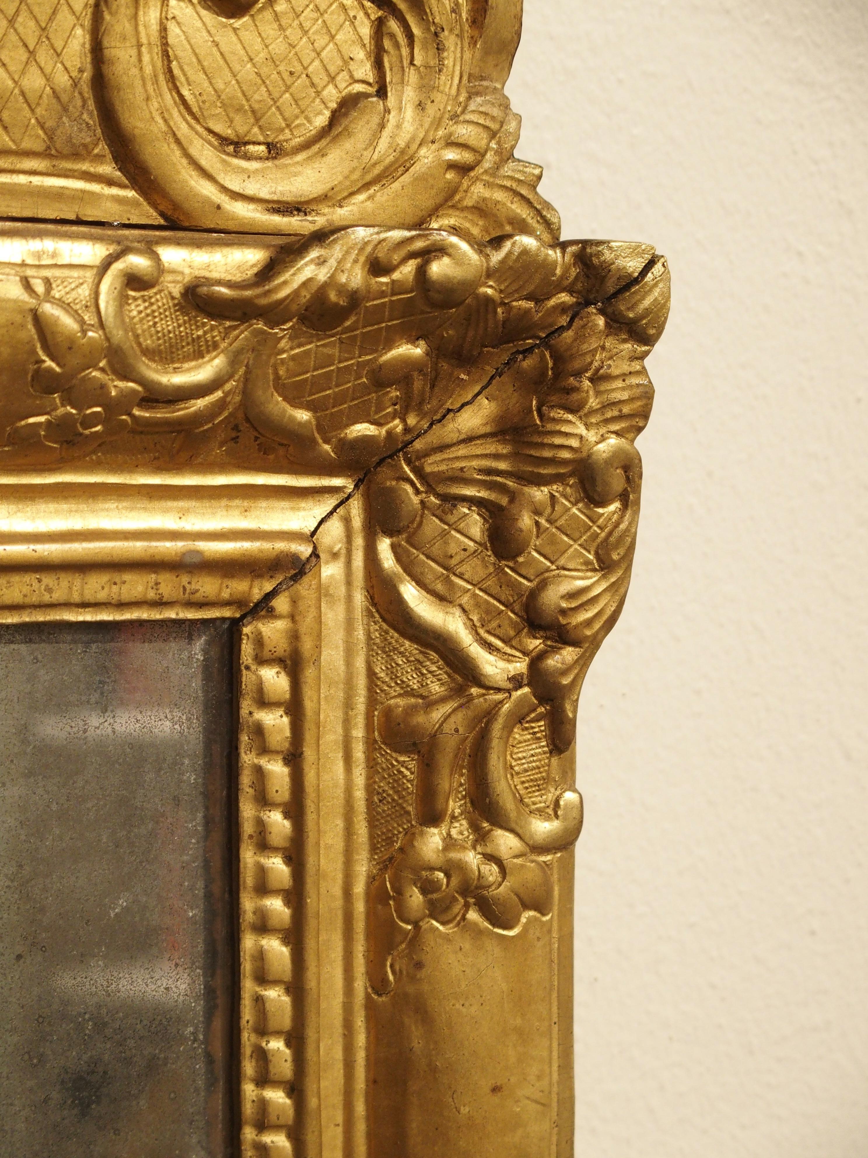 18th Century Period French Regence Giltwood Mirror, circa 1720 For Sale