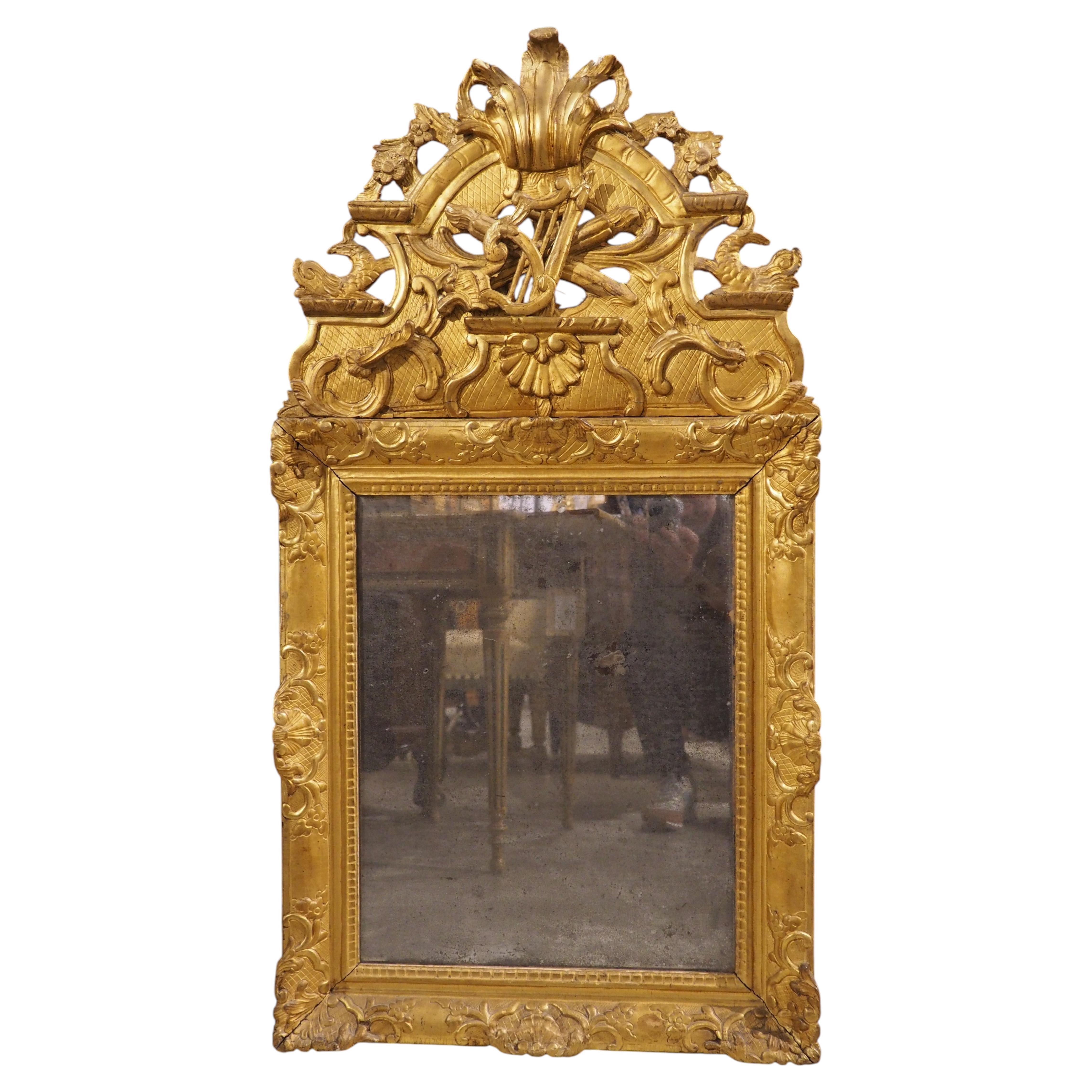 Period French Regence Giltwood Mirror, circa 1720