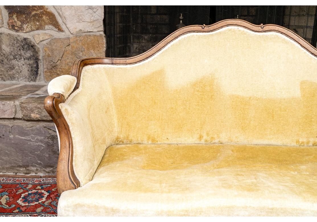 English Period George II /  III Walnut Upholstered Settee For Sale