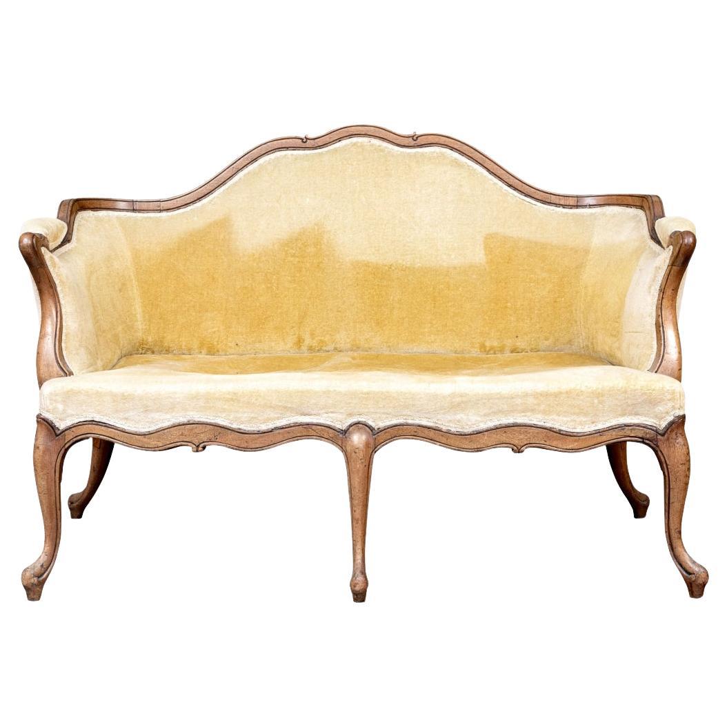Period George II /  III Walnut Upholstered Settee For Sale
