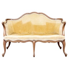 Periode George II /  III Nussbaum gepolstertes Sofabett