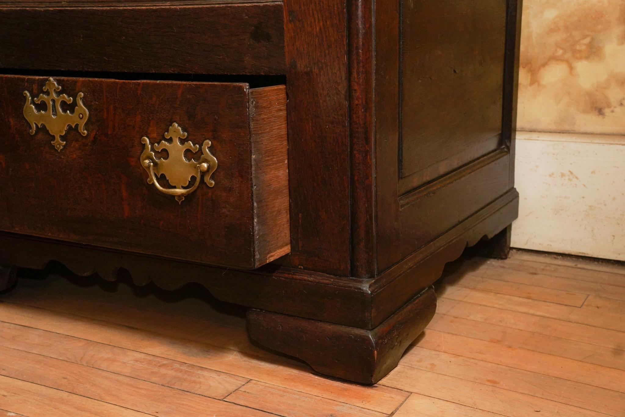 English Period George II Oak Cupboard For Sale