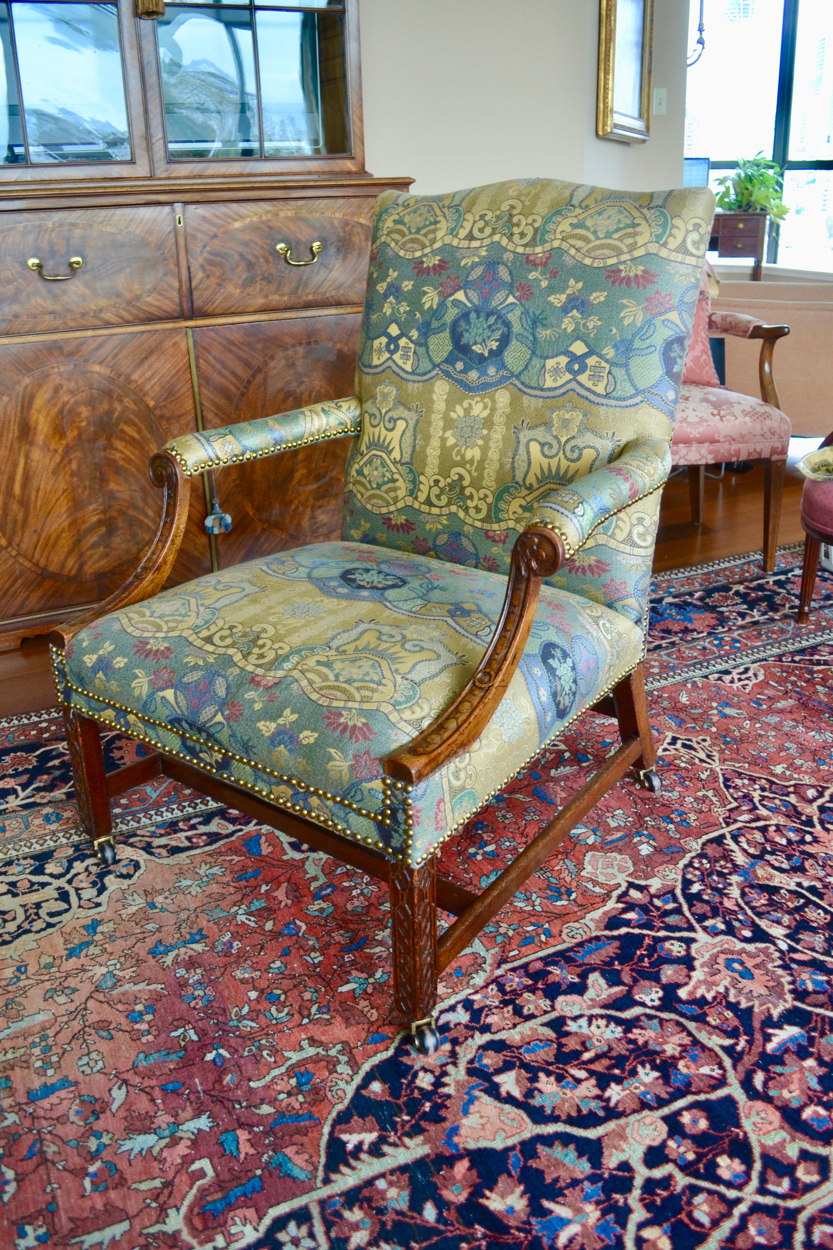18th Century Period George III Gainsborough Library Chair
