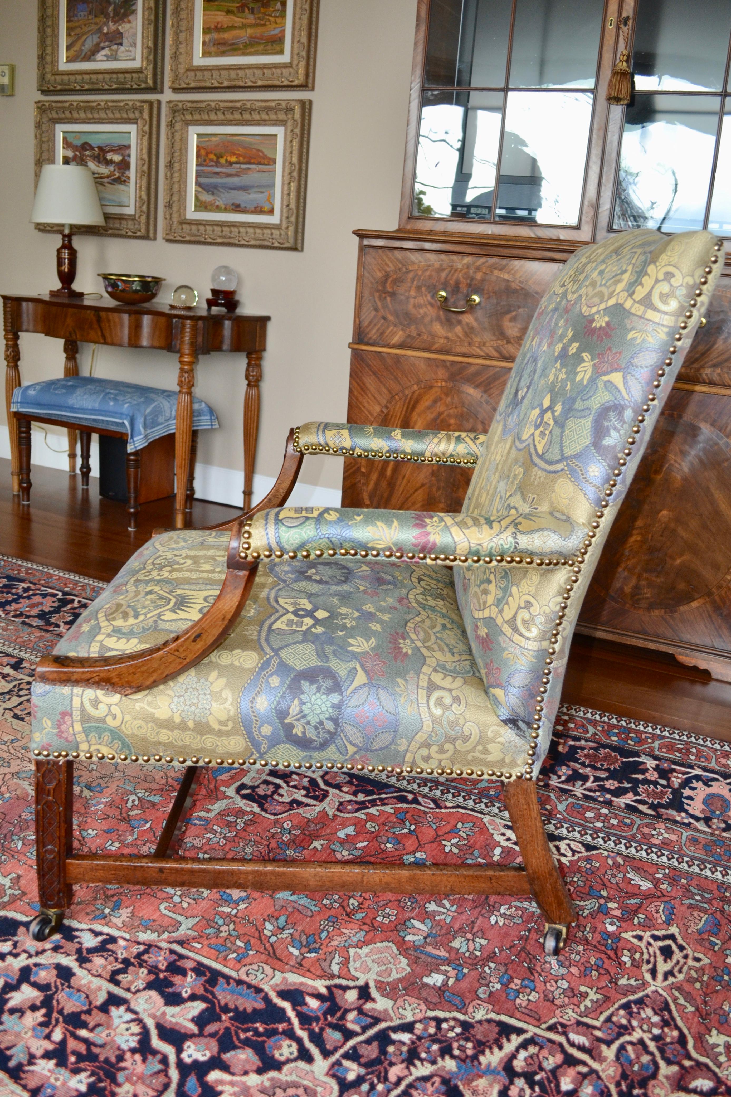 Mahogany Period George III Gainsborough Library Chair