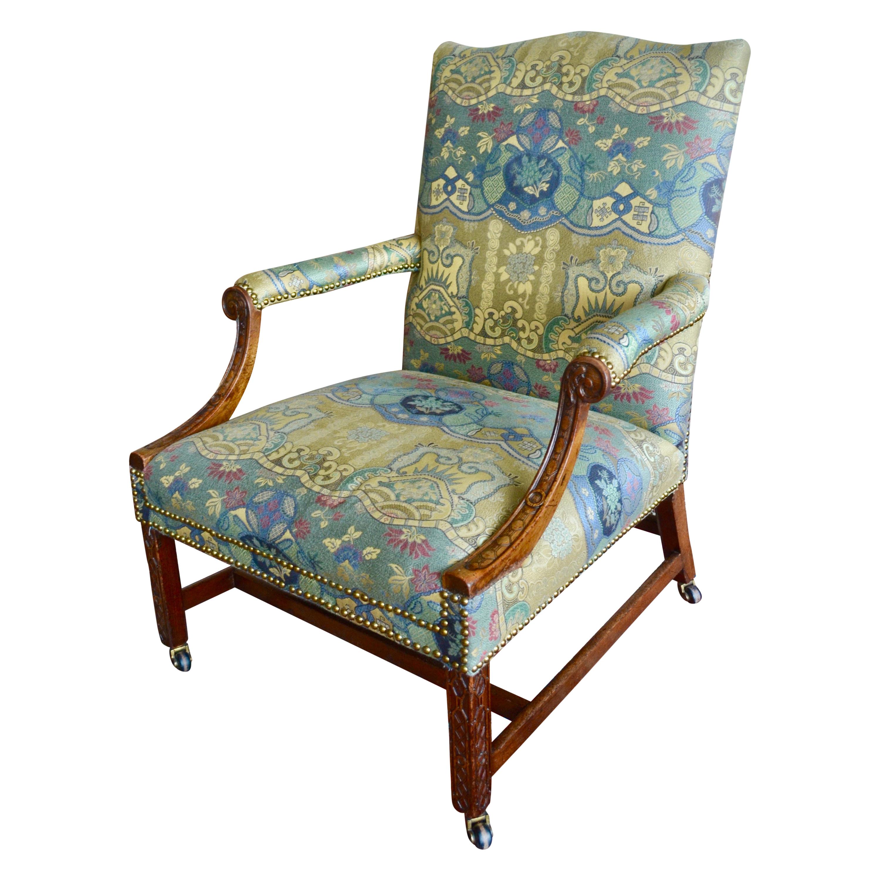 Period George III Gainsborough Library Chair