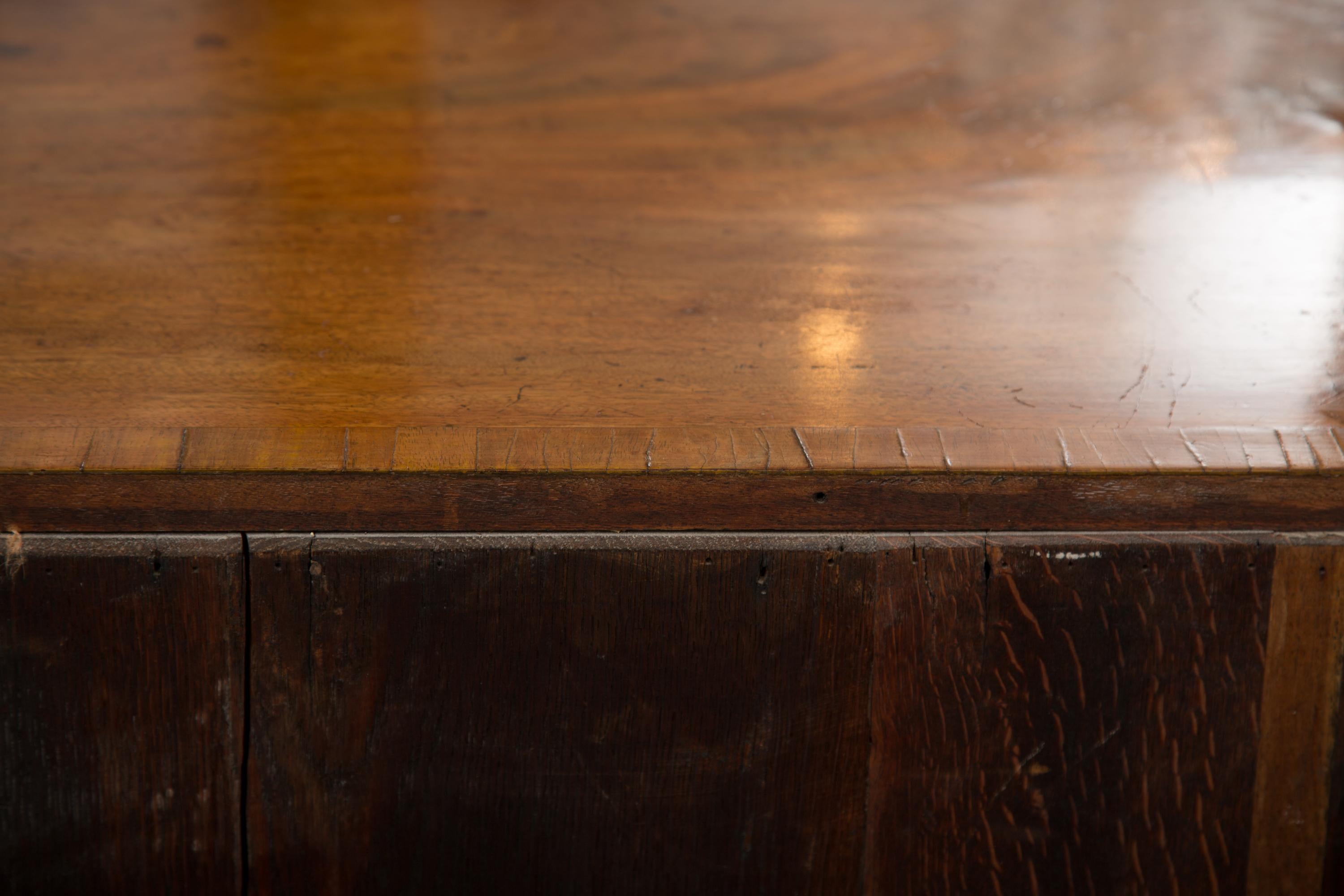 Polished Period George III Serpentine Chest of Drawers