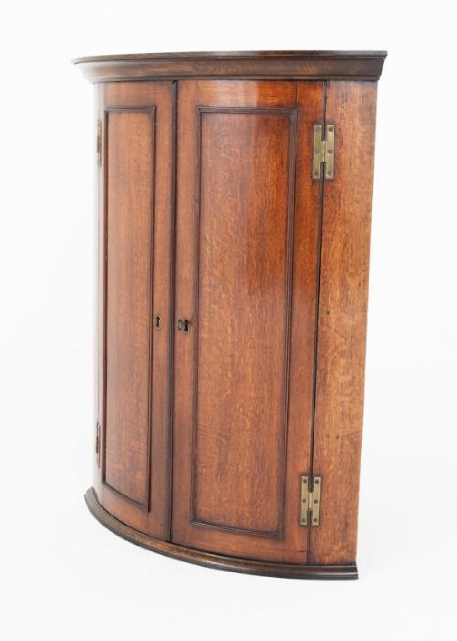 Period Georgian Corner Cabinet Oak Closet 1800 For Sale 2